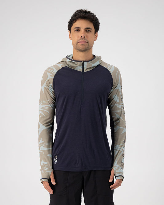 Mons Royale Mens Temple Merino Long Sleeve Hood