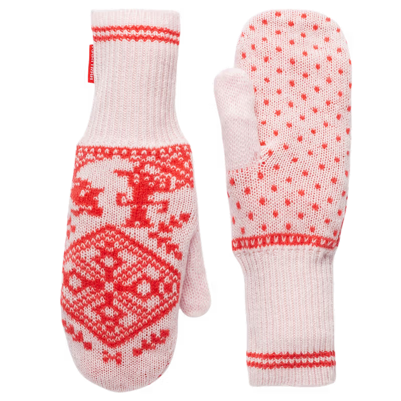 Kari Traa Womens Saga Knit Mittens Gum Pink
