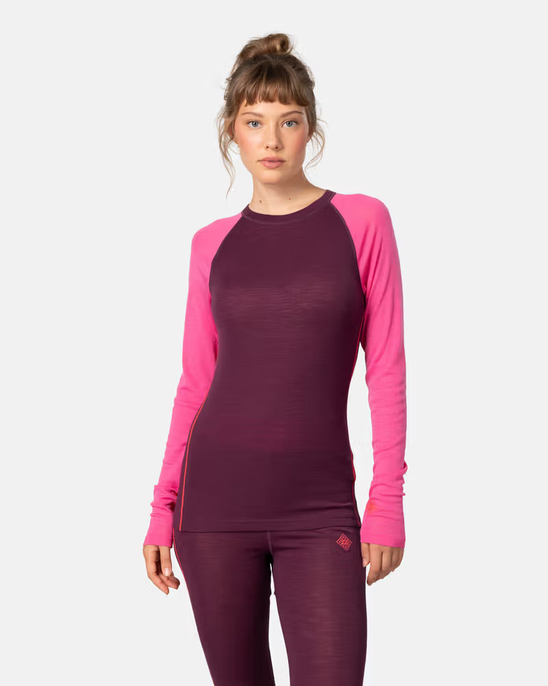Kari Traa Womens Kaia Base Layer Set Wine Purple