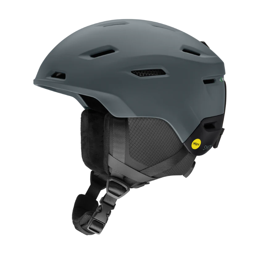 Smith Descend MIPS Round Contour Fit Snow Helmet Matte Slate Black