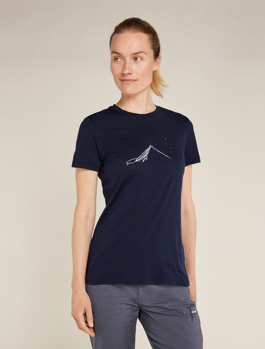 Icebreaker Womens 150 Tech Lite Short Sleeve Tee Southern Constellation