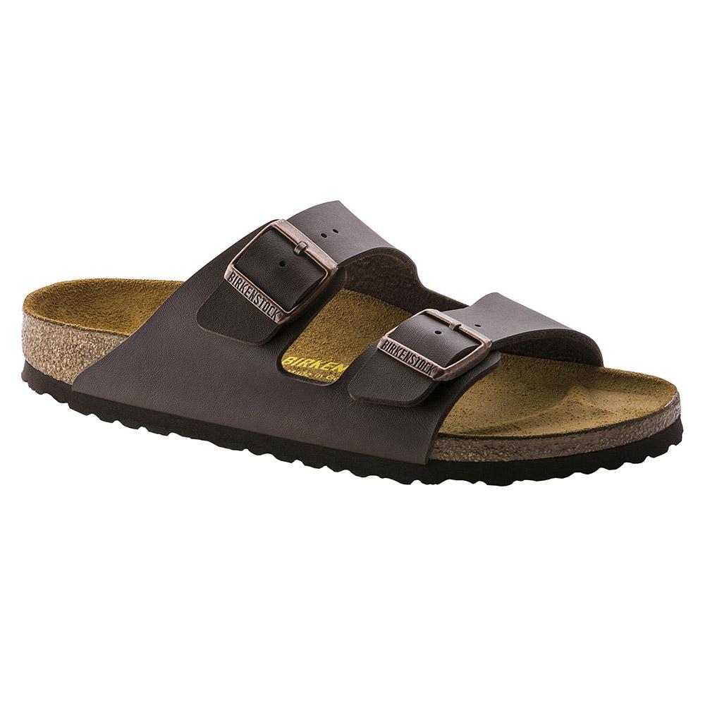 Birkenstock ARIZONA Birko Flor Dark Brown Narrow Width