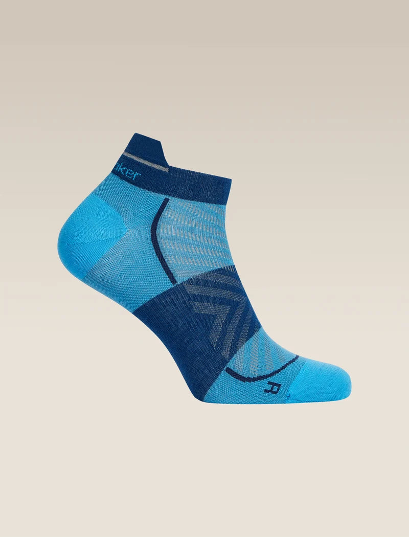 Icebreaker Mens Merino Blend Run+ Ultralight Micro Arctic Atlantis