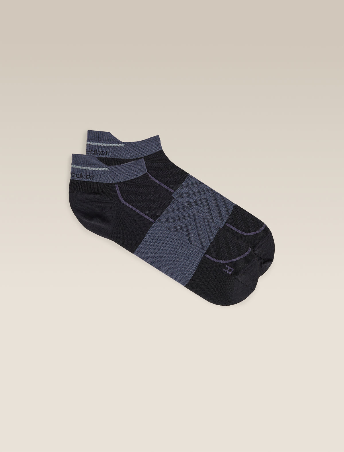 Icebreaker Womens Merino Blend Run+ Ultralight Micro Small BLACK GRAPHITE
