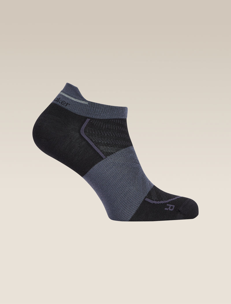 Icebreaker Womens Merino Blend Run+ Ultralight Micro BLACK GRAPHITE