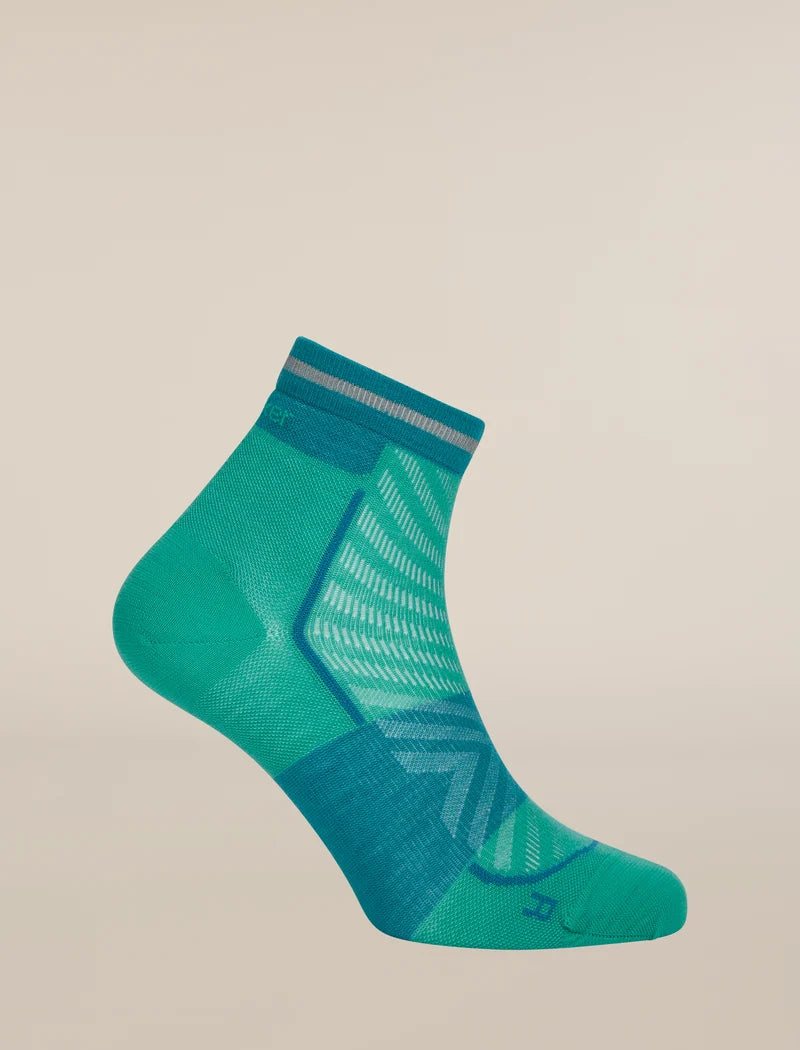 Icebreaker Womens Merino Blend Run+ Ultralight Mini Fresh Tidal Teal