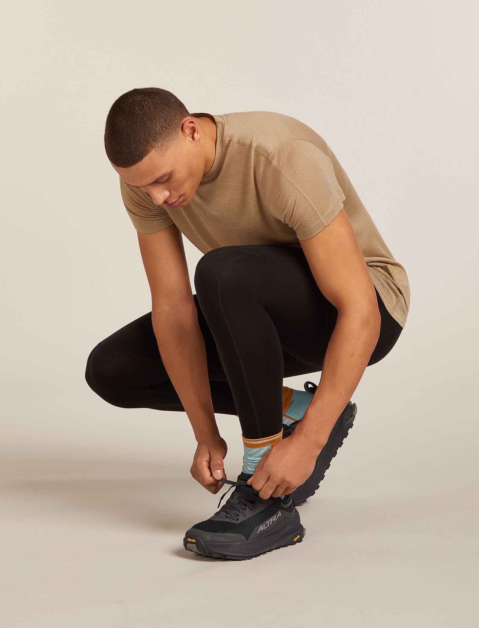 Icebreaker Mens Merino Blend Run+ Ultralight Crew