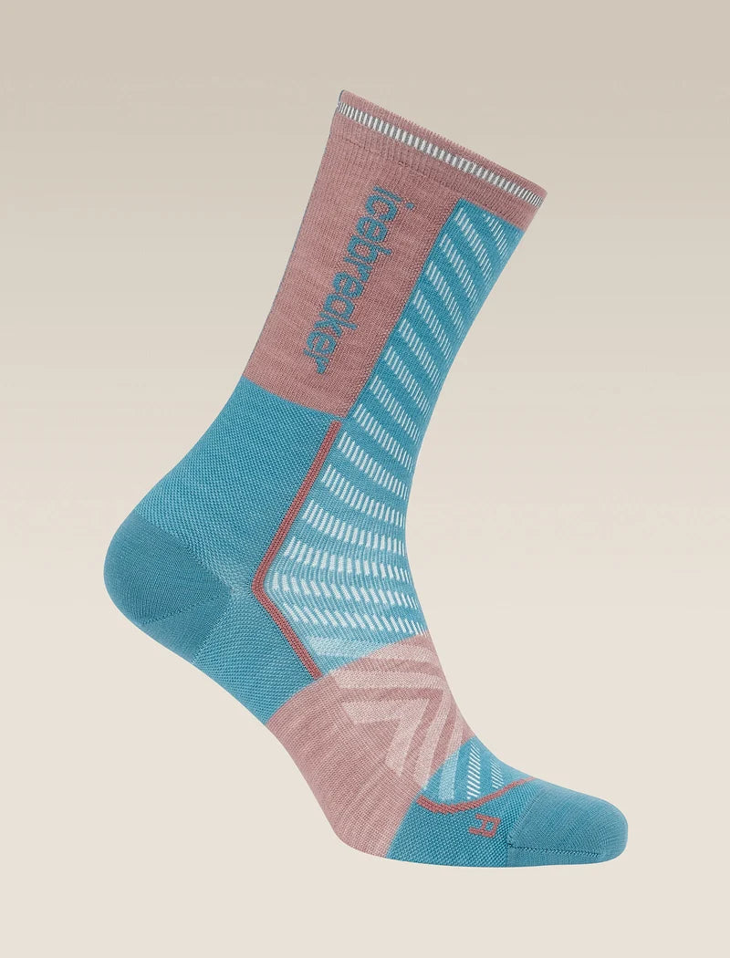 Icebreaker Womens Merino Blend Run+ Ultralight Crew Fresh Tidal Teal