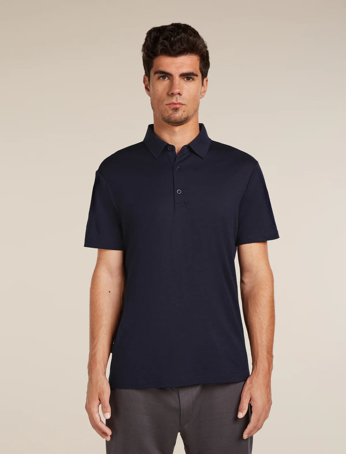 Icebreaker Mens Merino 150 Tech Lite SS Polo Midnight Navy
