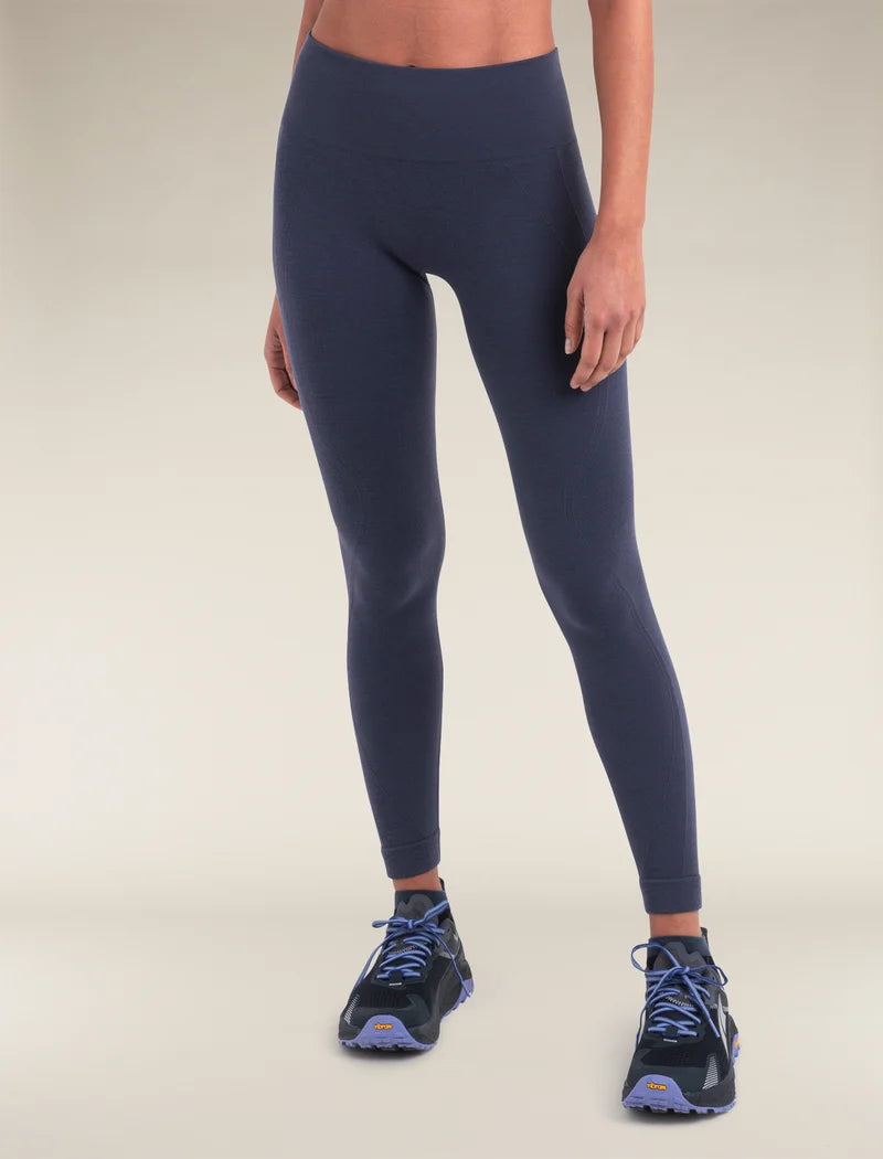 Icebreaker Womens Merino Blend 260 ZoneKnit Seamless 25in Tights X Large Graphite