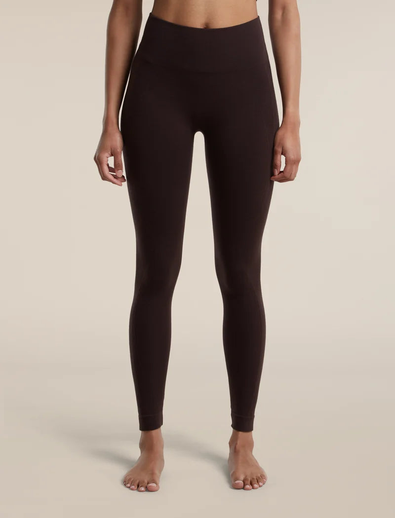 Icebreaker Womens Merino Blend 260 ZoneKnit Seamless 25in Tights Bittersweet