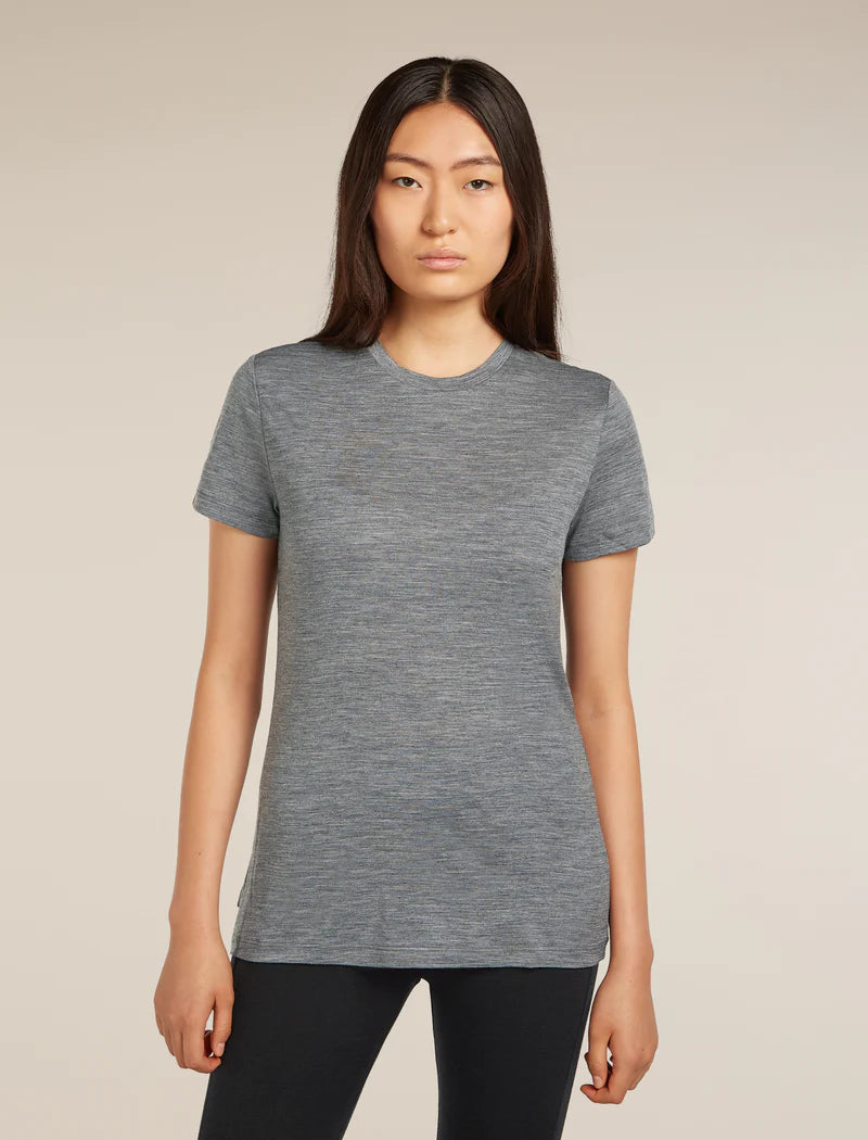 Icebreaker Womens Merino 150 Tech Lite SS Tee Gritstone Hthr