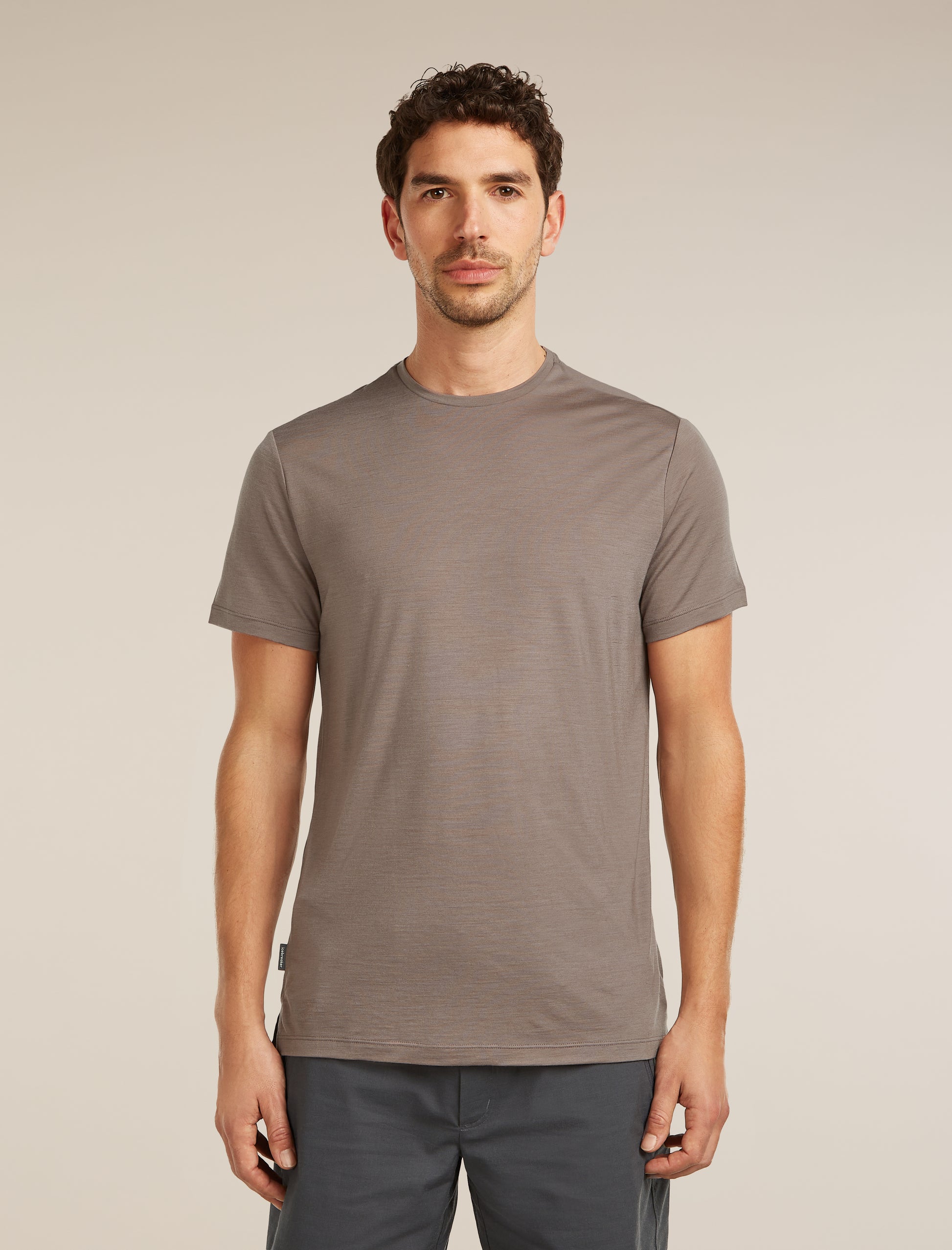 Icebreaker Mens Merino Blend 125 Cool-Lite Sphere SS Tee Porcini