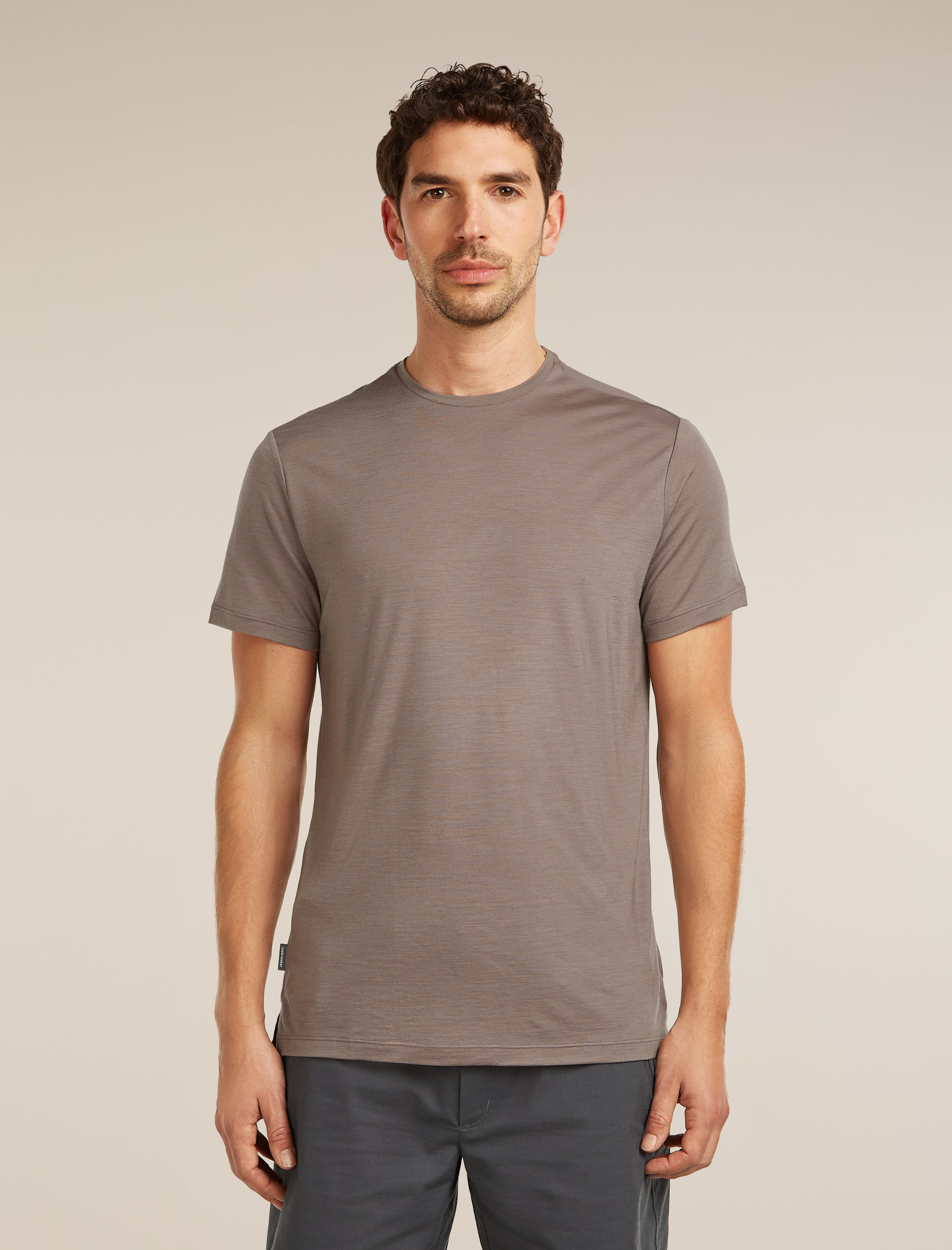 Icebreaker Mens Merino Blend 125 Cool-Lite Sphere SS Tee Porcini