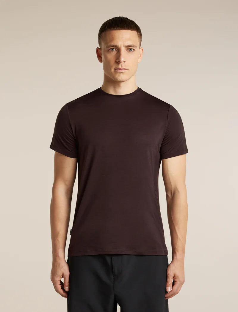 Icebreaker Mens Merino Blend 125 Cool-Lite Sphere SS Tee Bittersweet