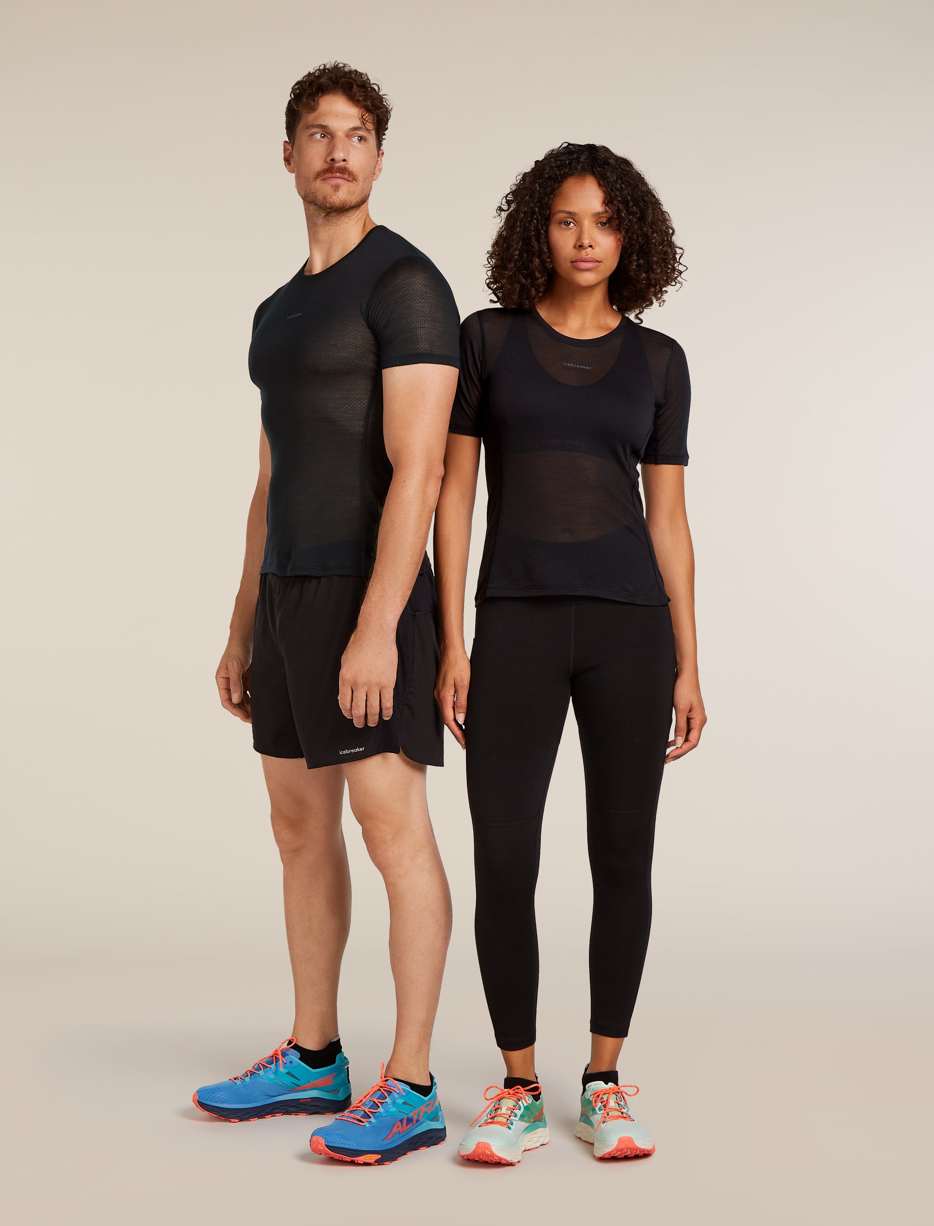 Icebreaker Womens Merino Blend 75 Cool-Lite Featherlight SS Crewe