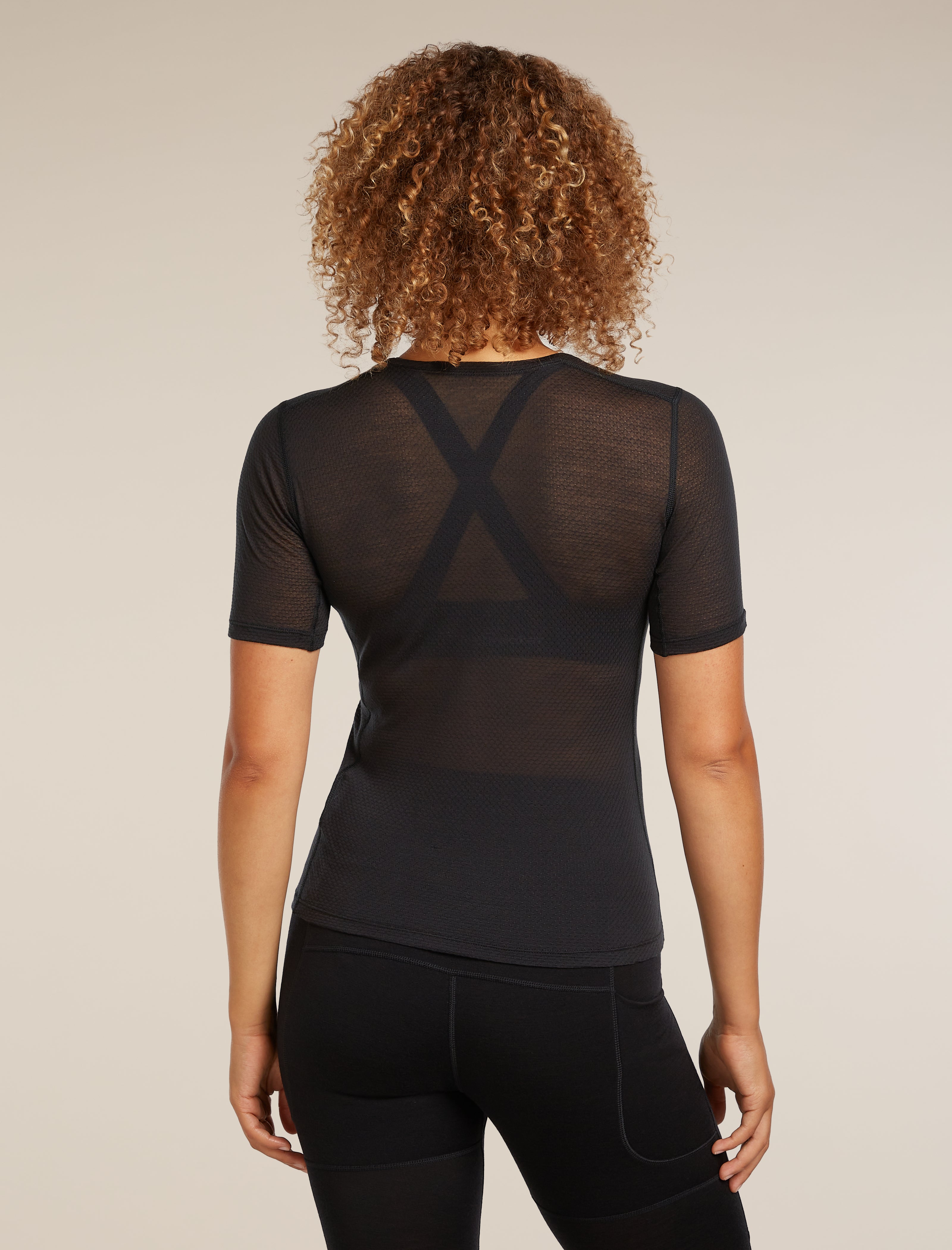 Icebreaker Womens Merino Blend 75 Cool-Lite Featherlight SS Crewe