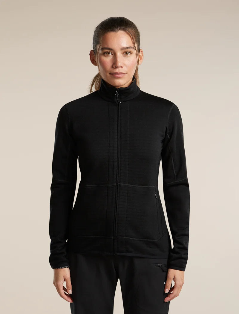 Icebreaker Womens Merino 400 RealFleece Descender LS Zip