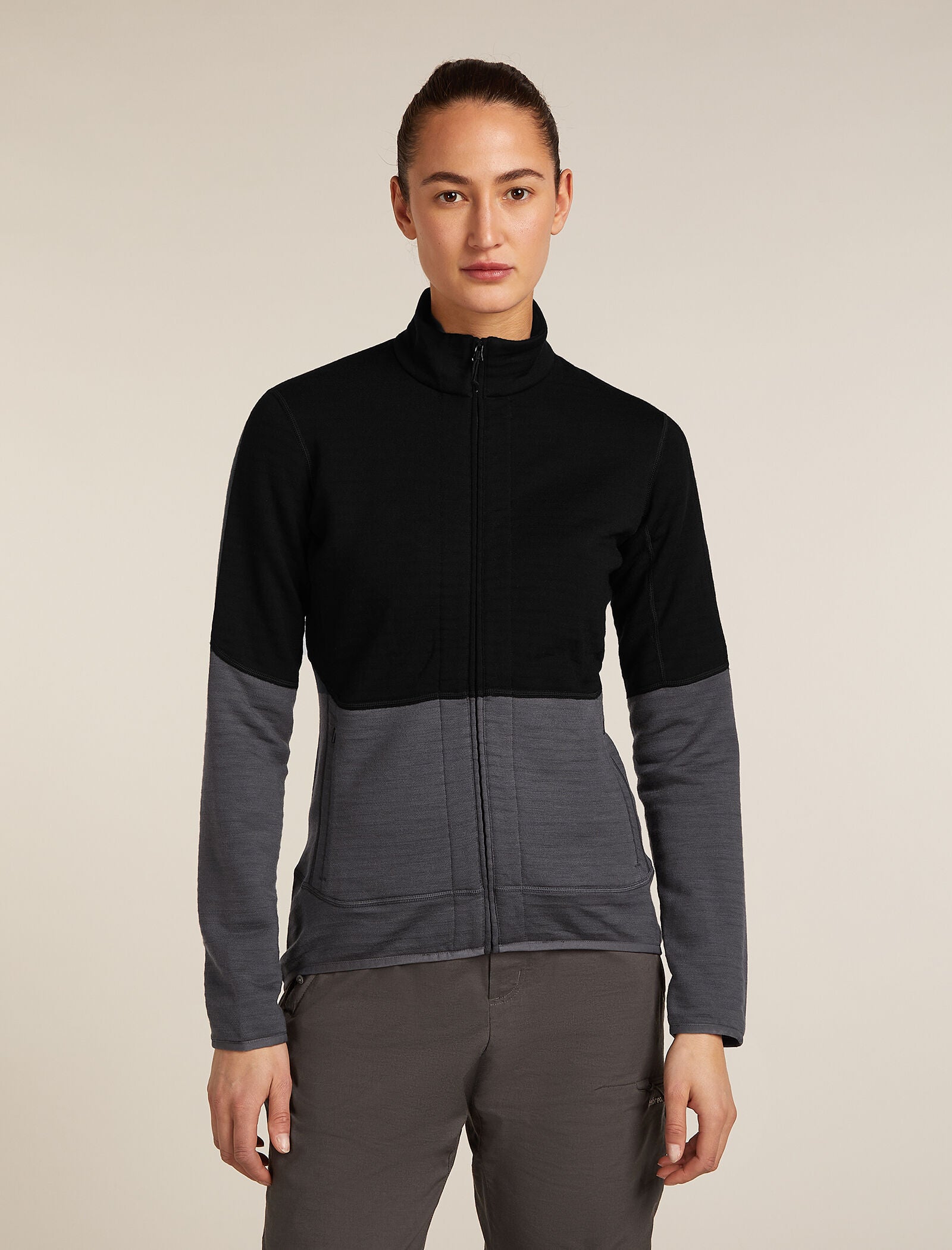 Icebreaker Womens Merino 400 RealFleece Descender LS Zip