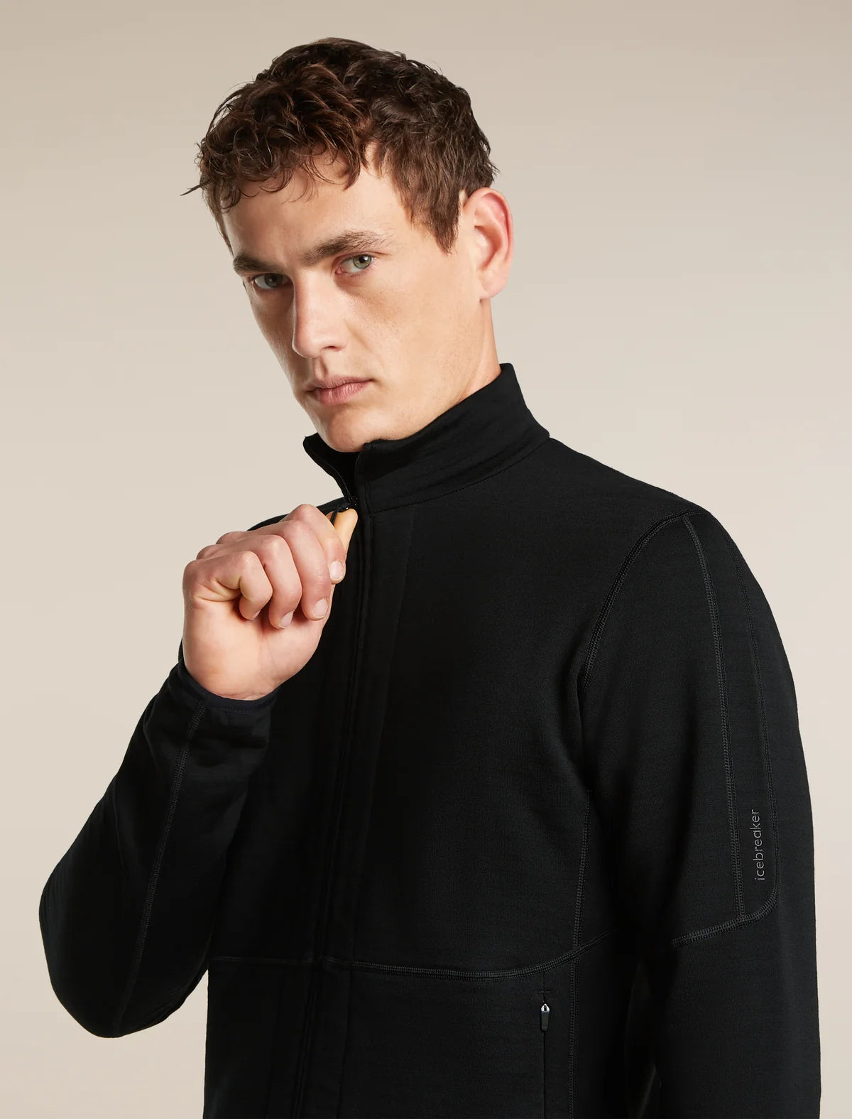 Icebreaker Mens Merino 200 Realfleece Descender LS Zip