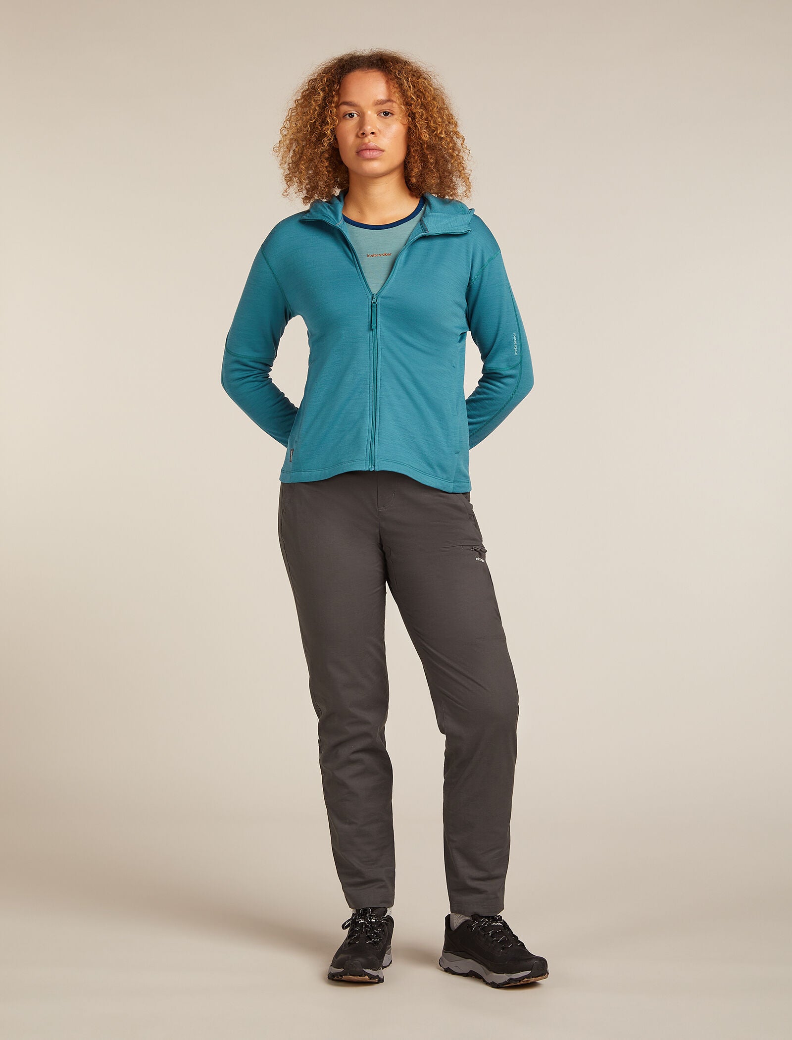 Icebreaker Womens Merino 360 RealFleece Elemental LS Zip Hoodie