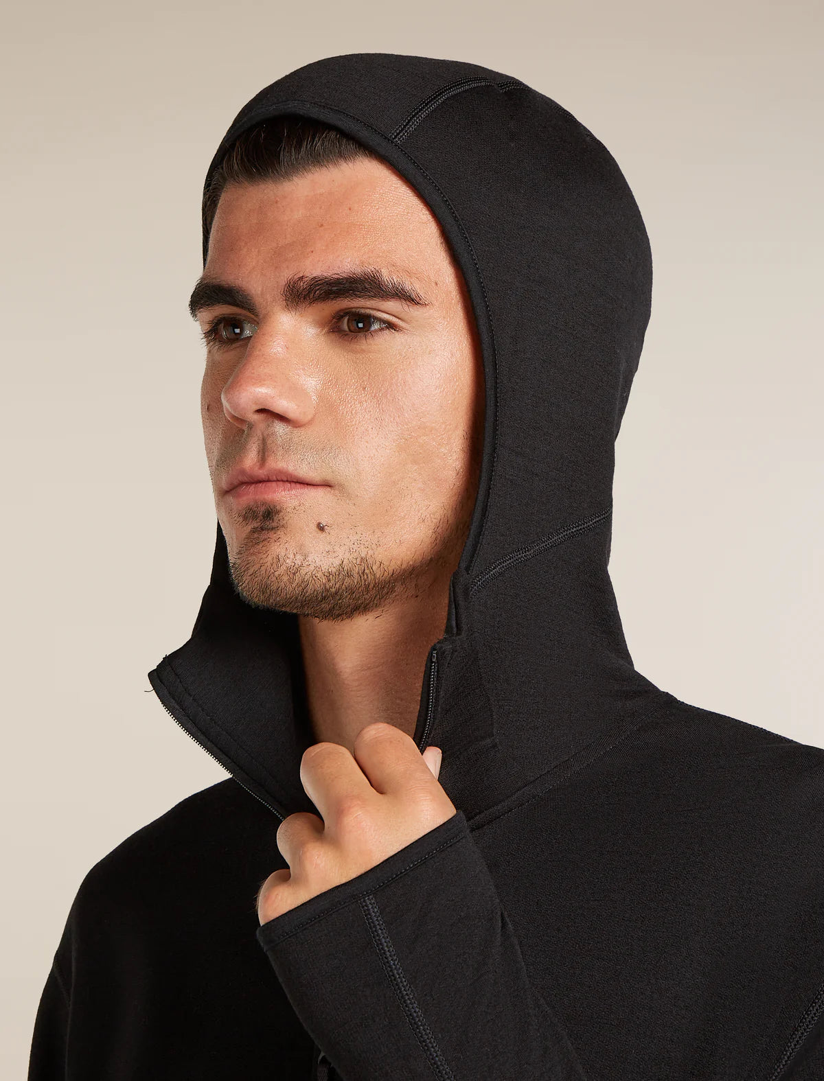Icebreaker Mens Merino 360 RealFleece Elemental LS Zip Hood