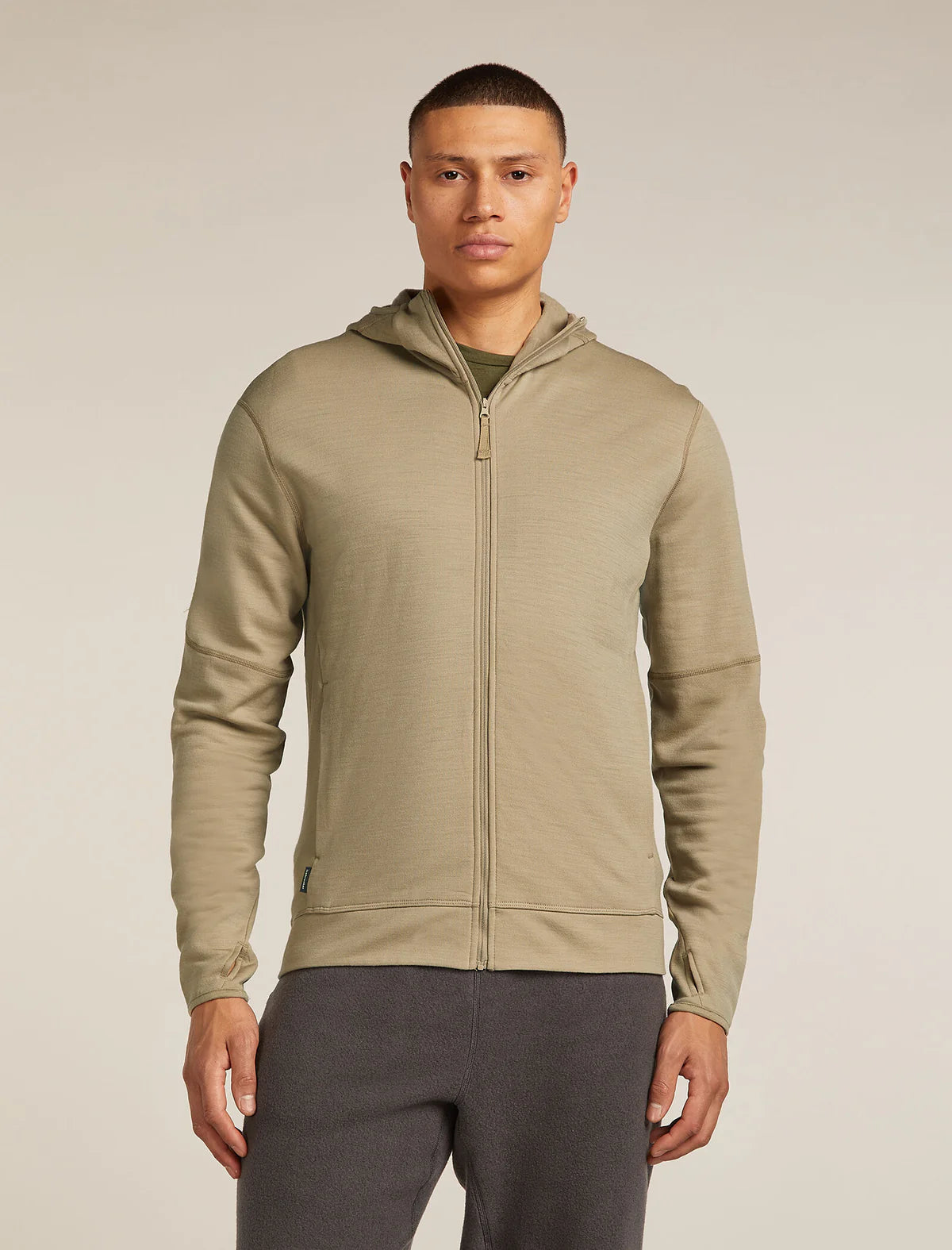 Icebreaker Mens Merino 360 RealFleece Elemental LS Zip Hood