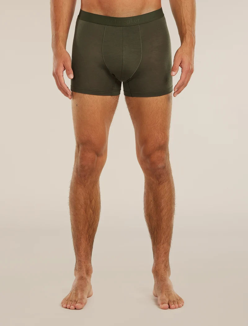 Icebreaker Mens Merino Blend 125 Cool-Lite Anatomica Boxers Dark Loden