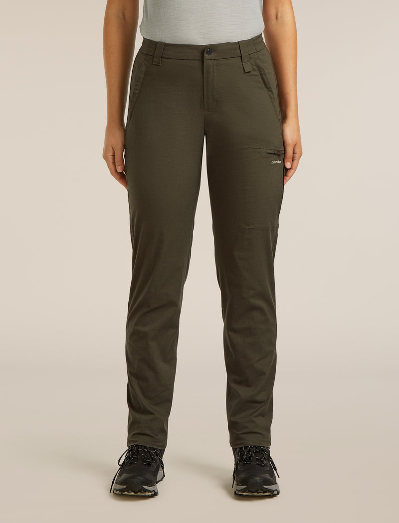 Icebreaker Womens Merino Blend Elevation Stretch Pants Dark Loden