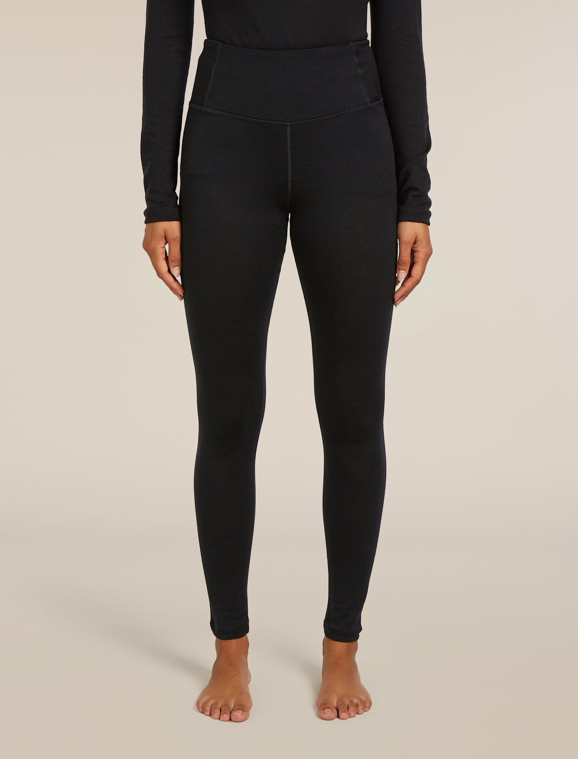 Icebreaker Womens Merino 260 Tech High Rise Leggings Black