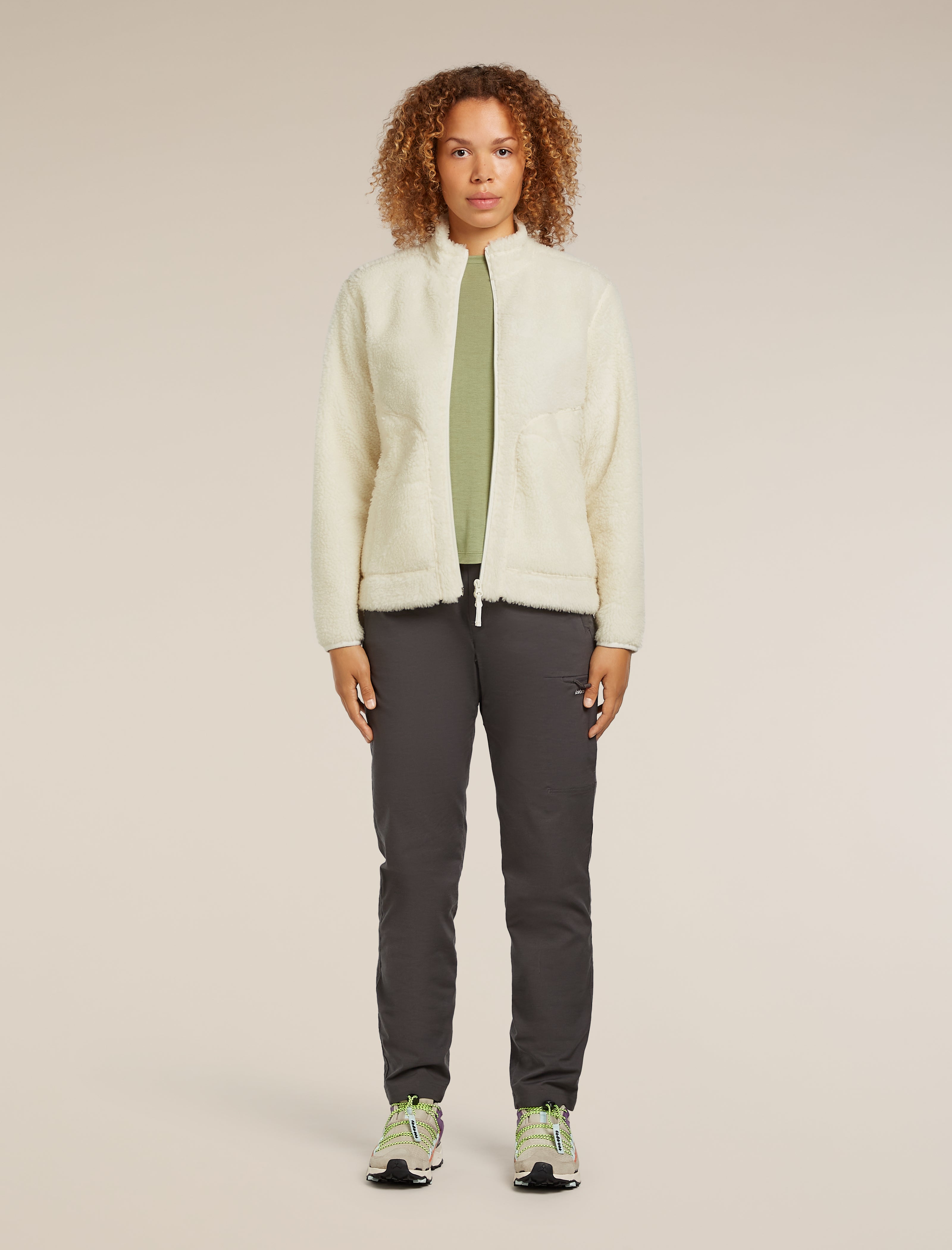 Icebreaker Womens Merino Blend 960 RealFleece High Pile Long Sleeve Zip