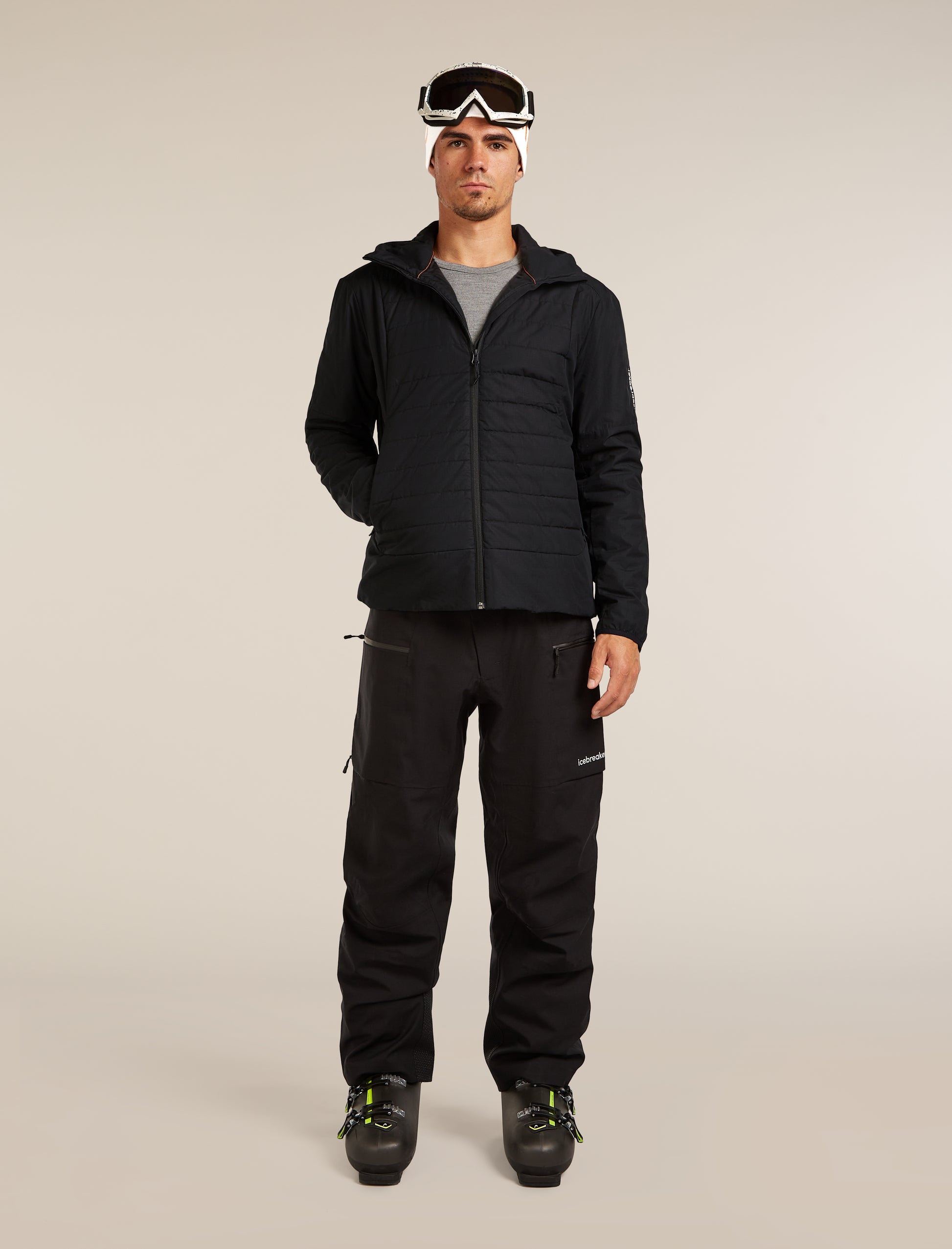 Icebreaker Mens 1360 MerinoLoft Jacket Medium Black