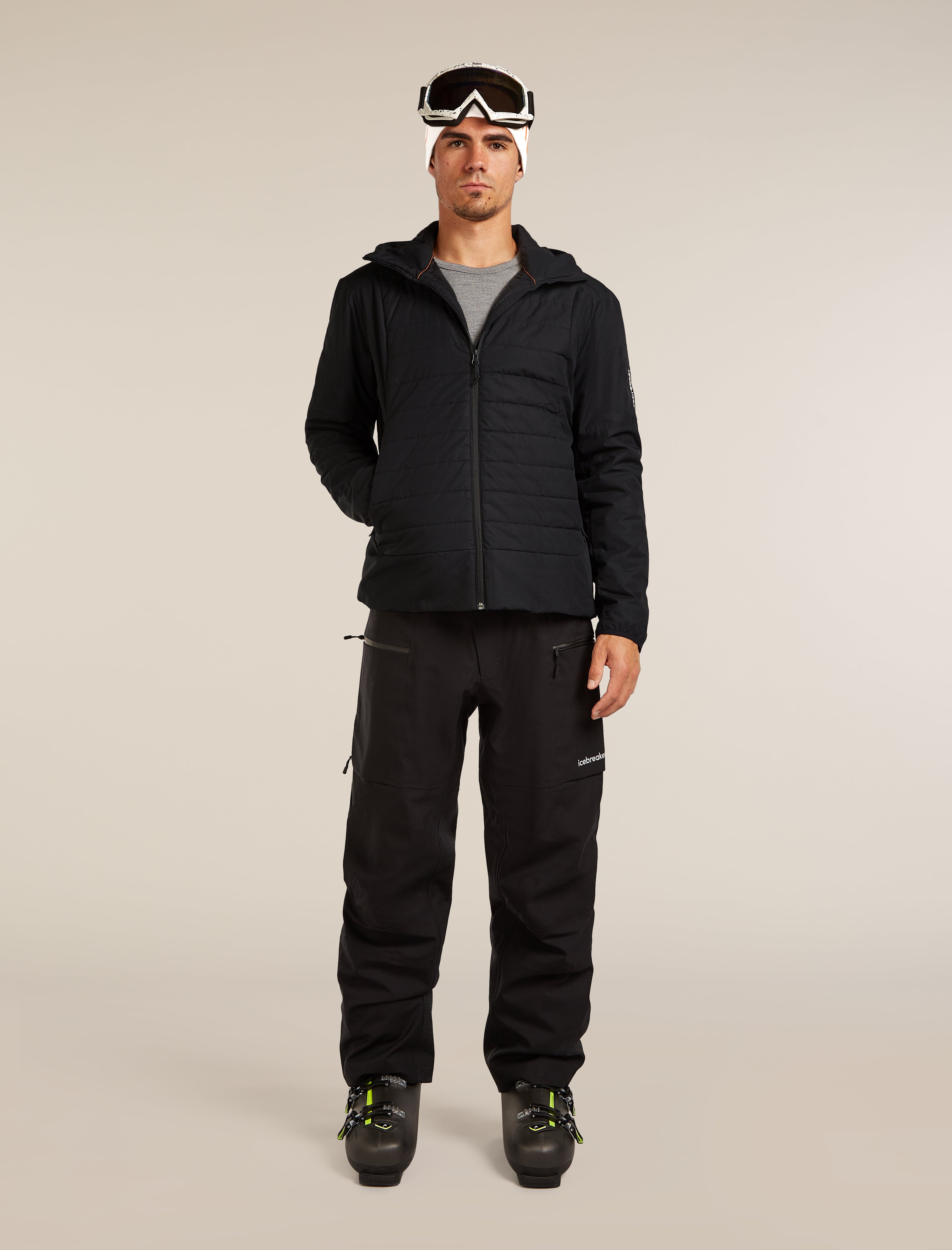 Icebreaker Mens 1360 MerinoLoft Jacket Medium Black