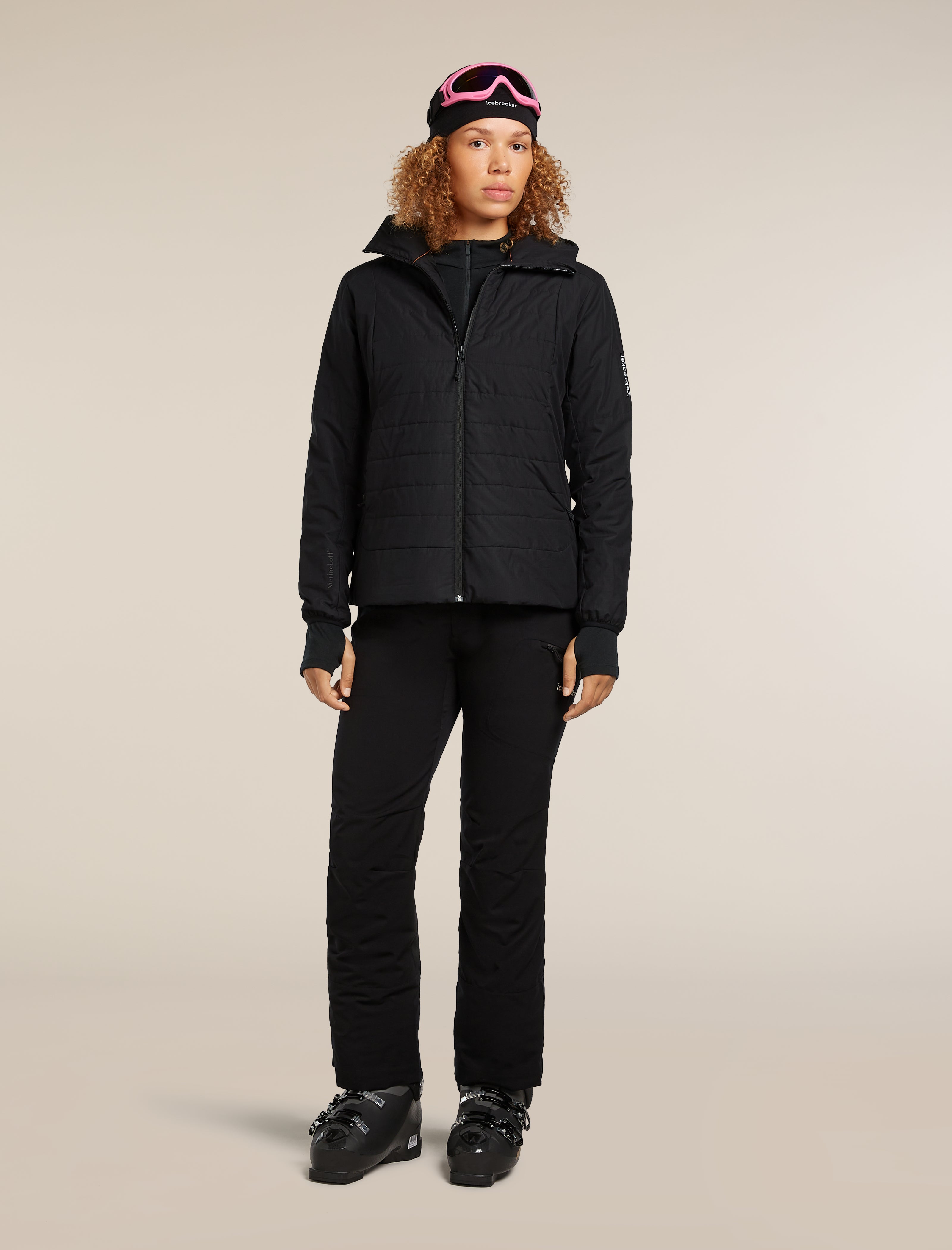 Icebreaker Womens 1360 MerinoLoft Jacket Small Black