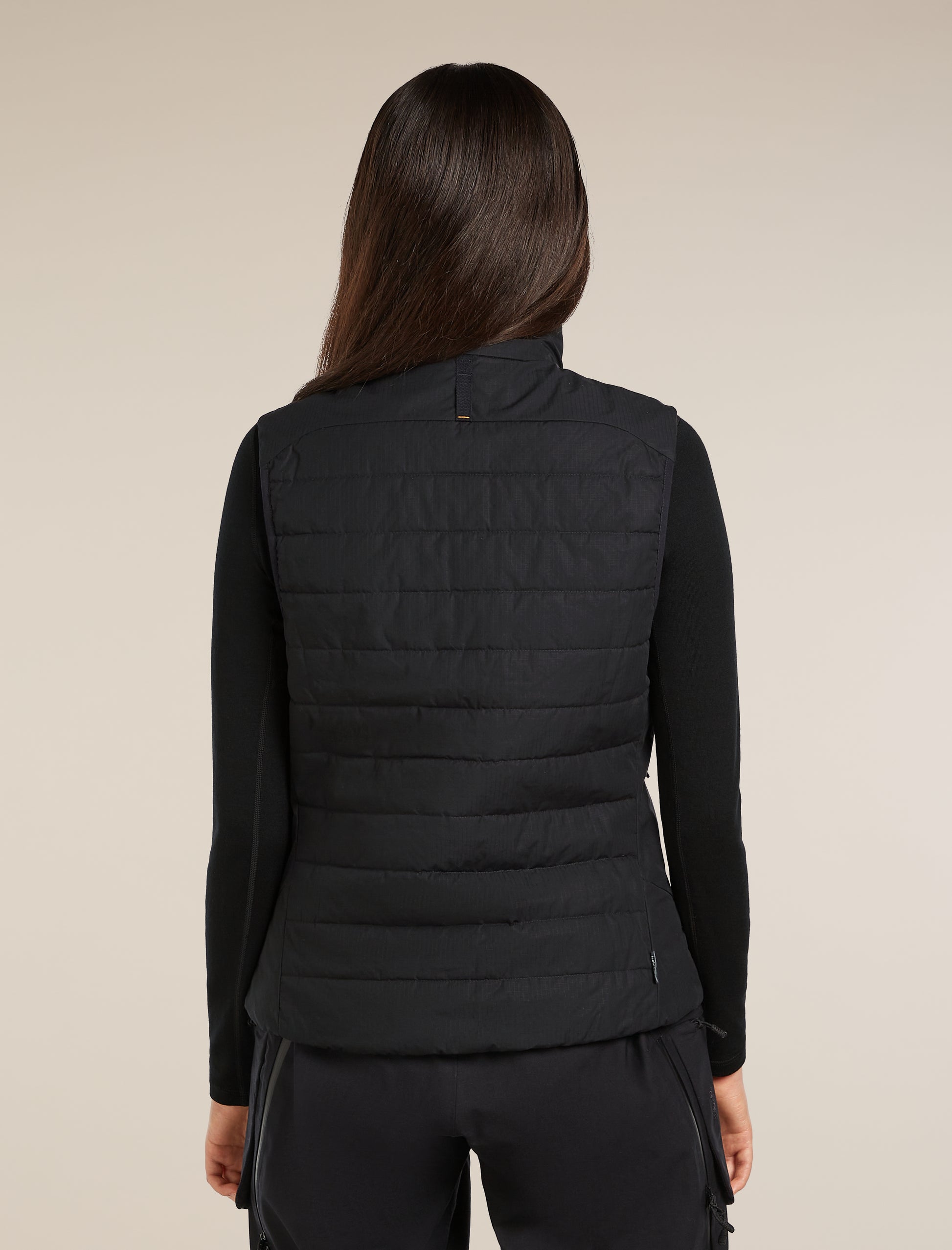 Icebreaker Womens 1360 MerinoLoft Vest Large Black