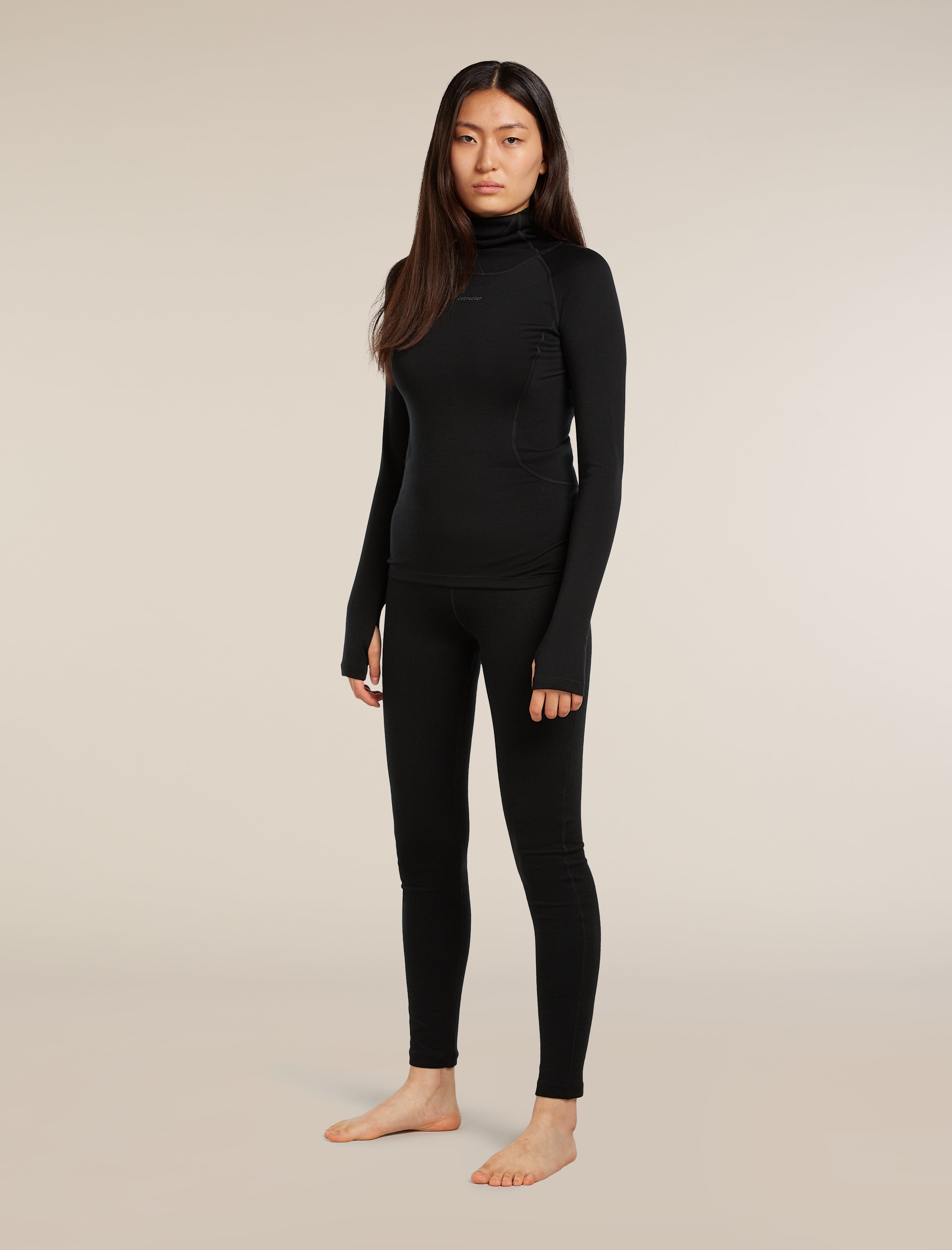 Icebreaker Womens 300 MerinoFine Polar LS Roll Neck