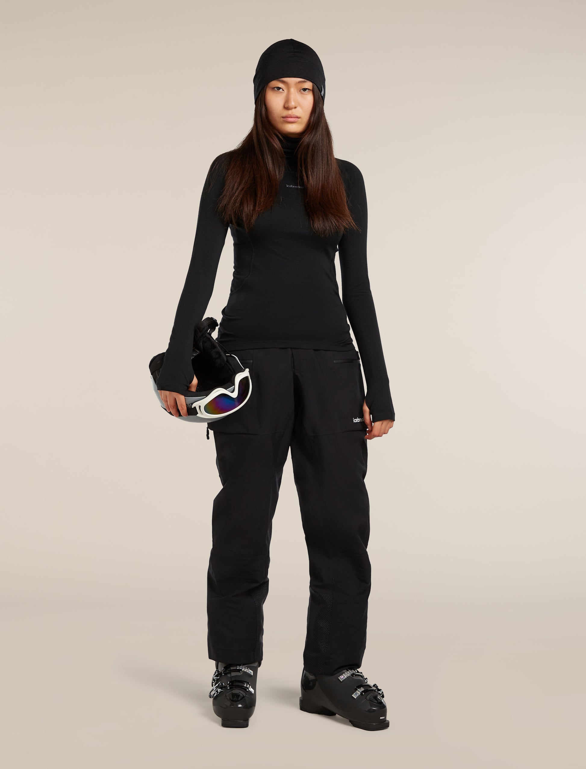 Icebreaker Womens 300 MerinoFine Polar LS Roll Neck