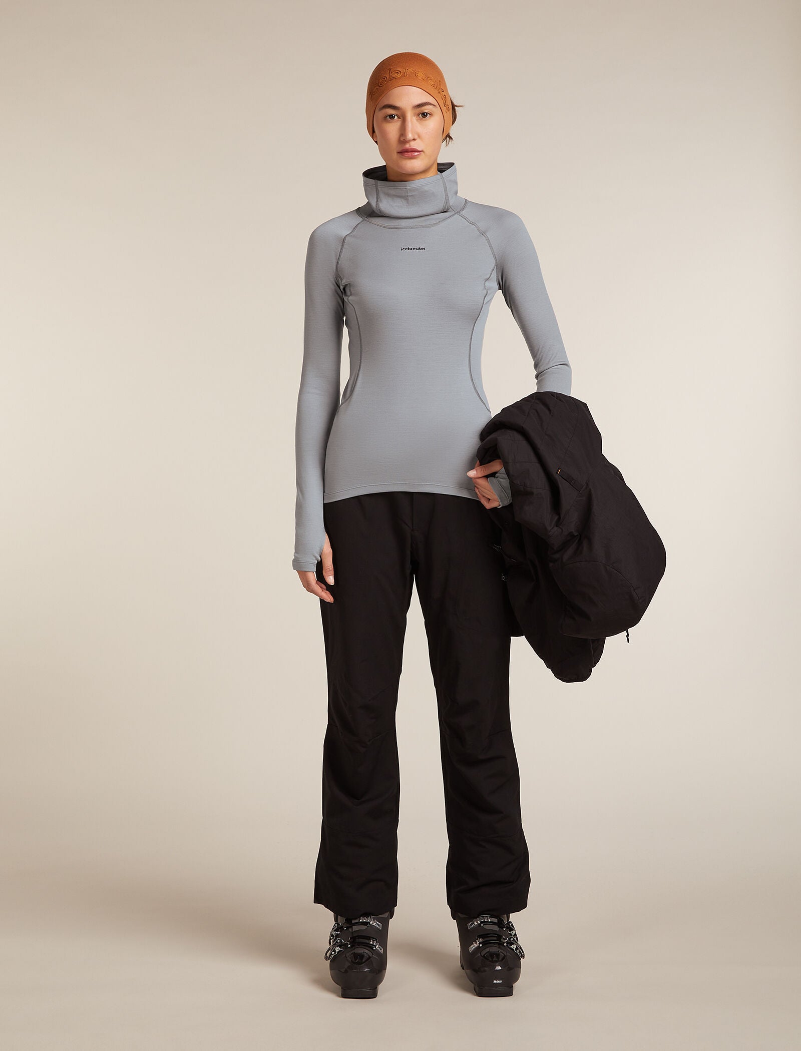 Icebreaker Womens 300 MerinoFine Polar LS Roll Neck