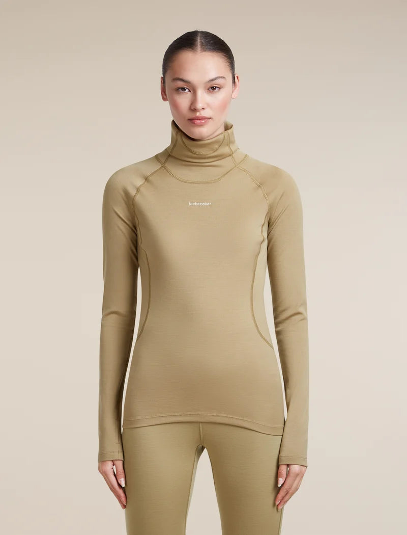 Icebreaker Womens 300 MerinoFine Polar LS Roll Neck