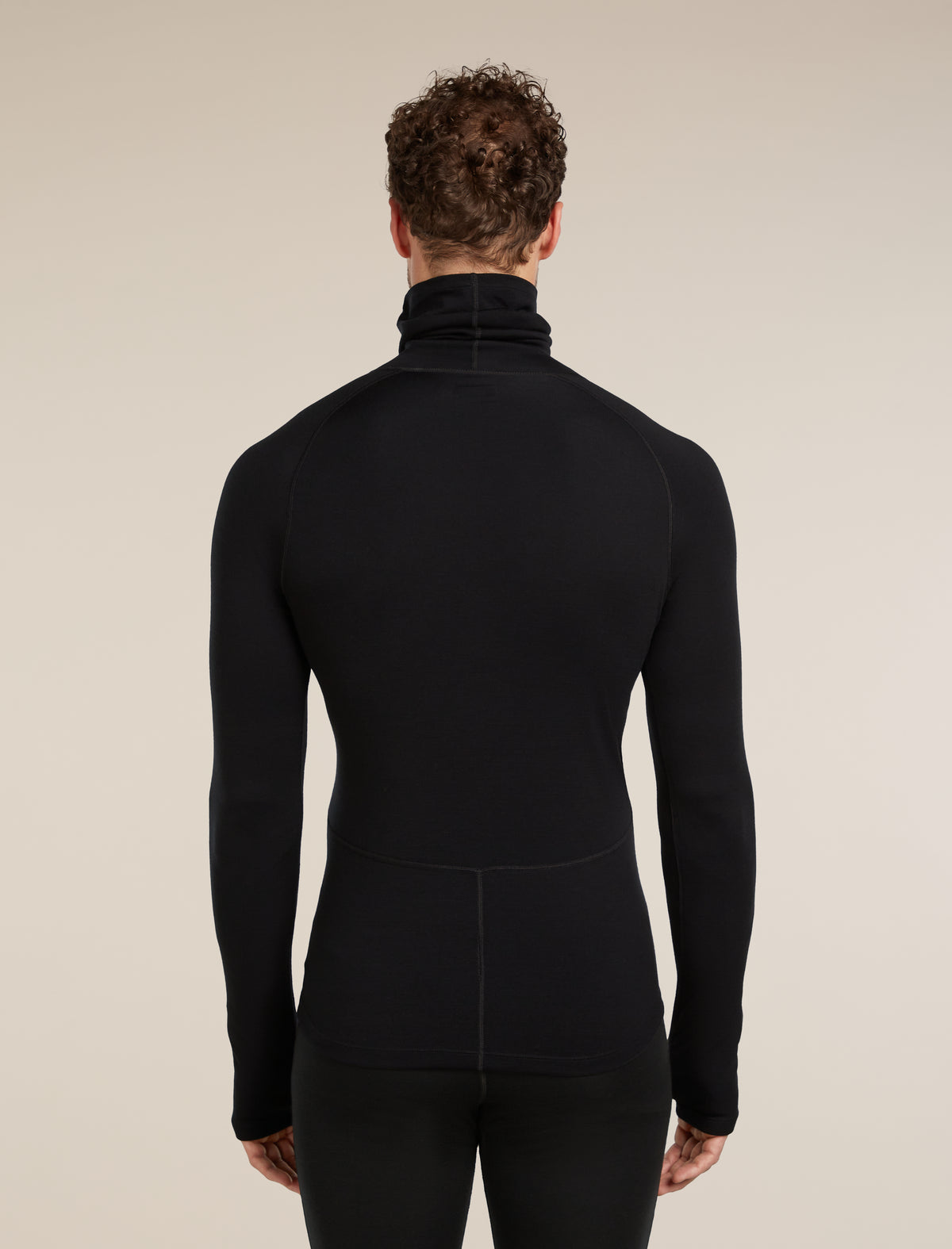 Icebreaker Mens 300 MerinoFine Polar LS Roll Neck 2XL Black