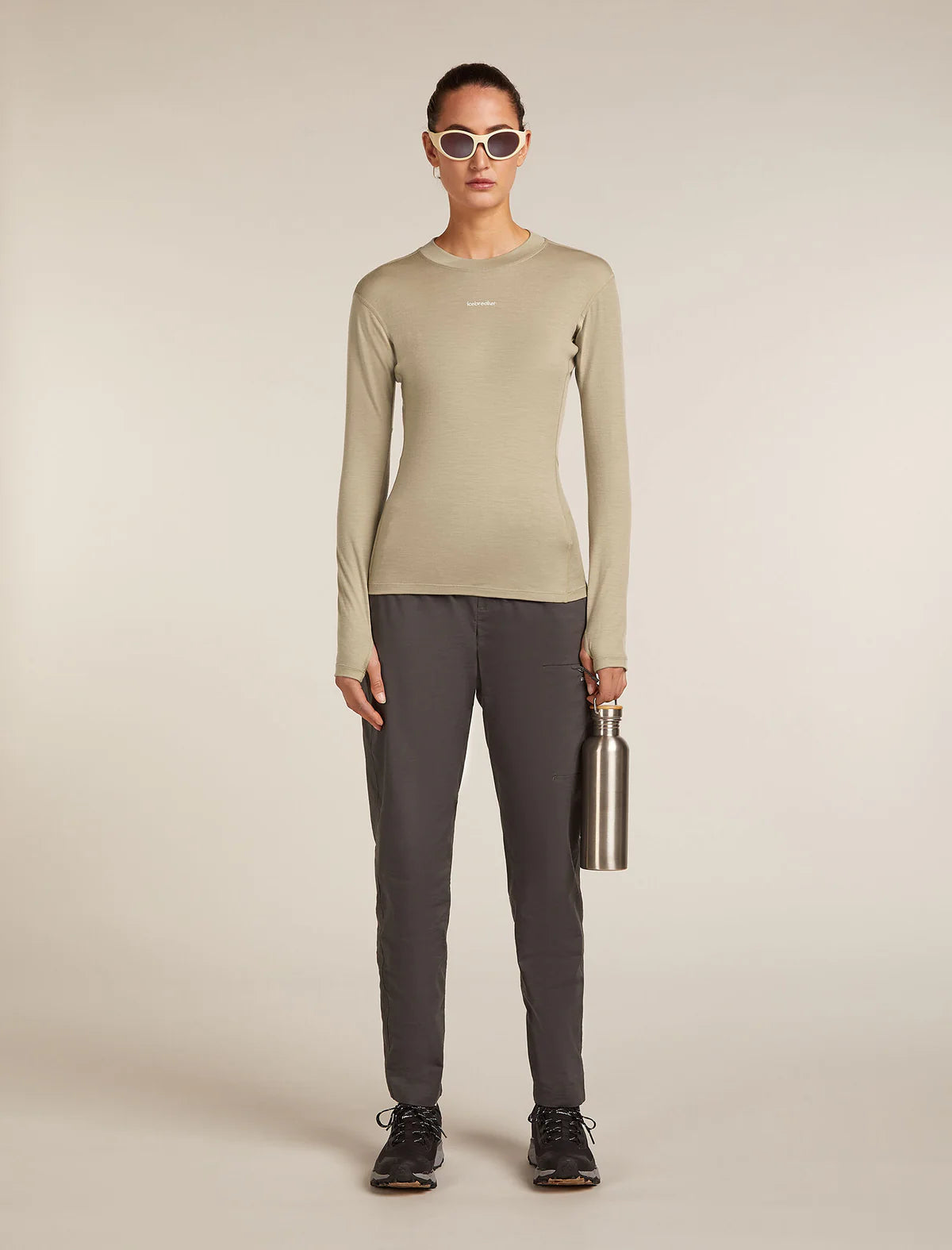 Icebreaker Womens 200 MerinoFine Ace LS Mock Neck