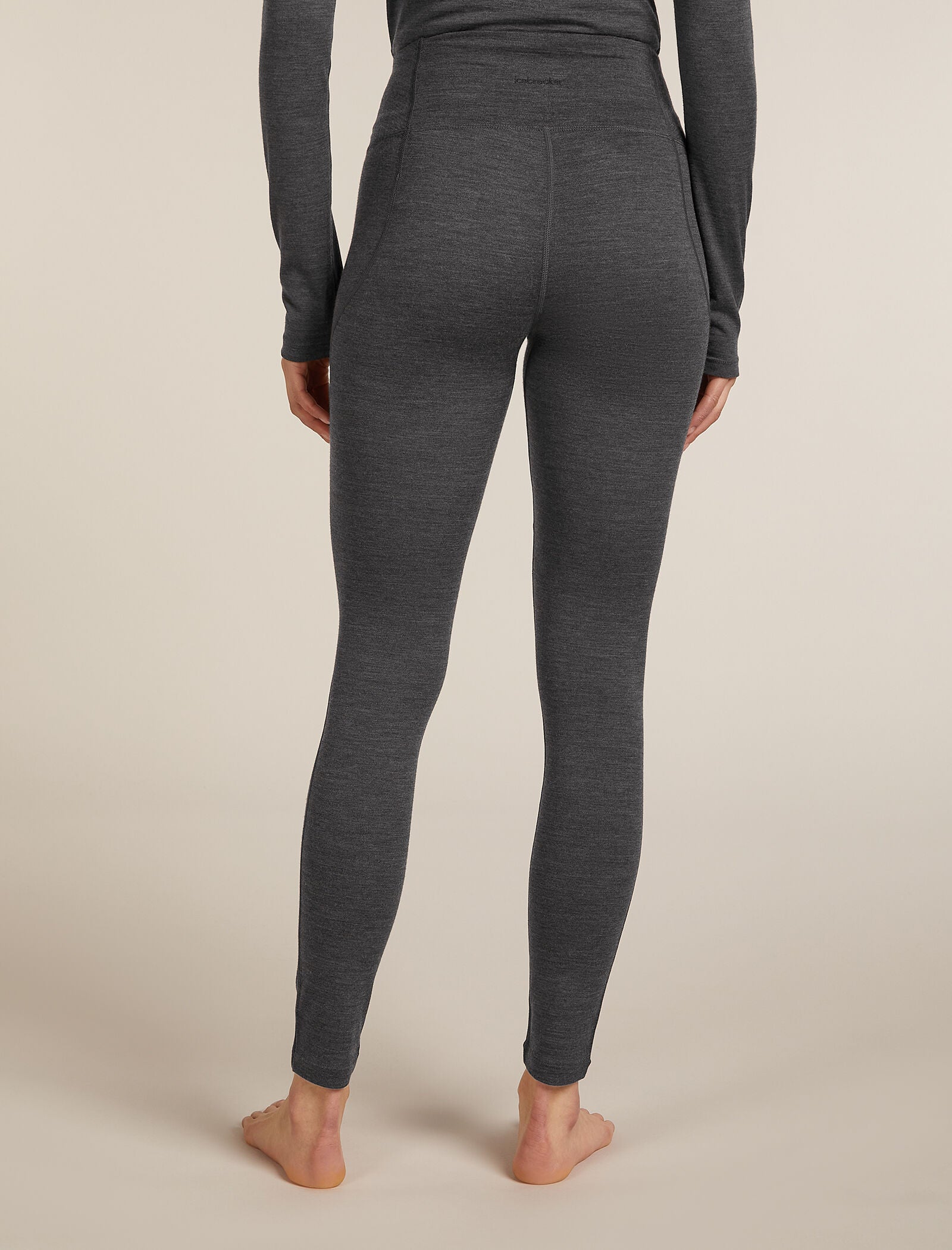 Icebreaker Womens 200 MerinoFine Ace Leggings Large Jet Hthr