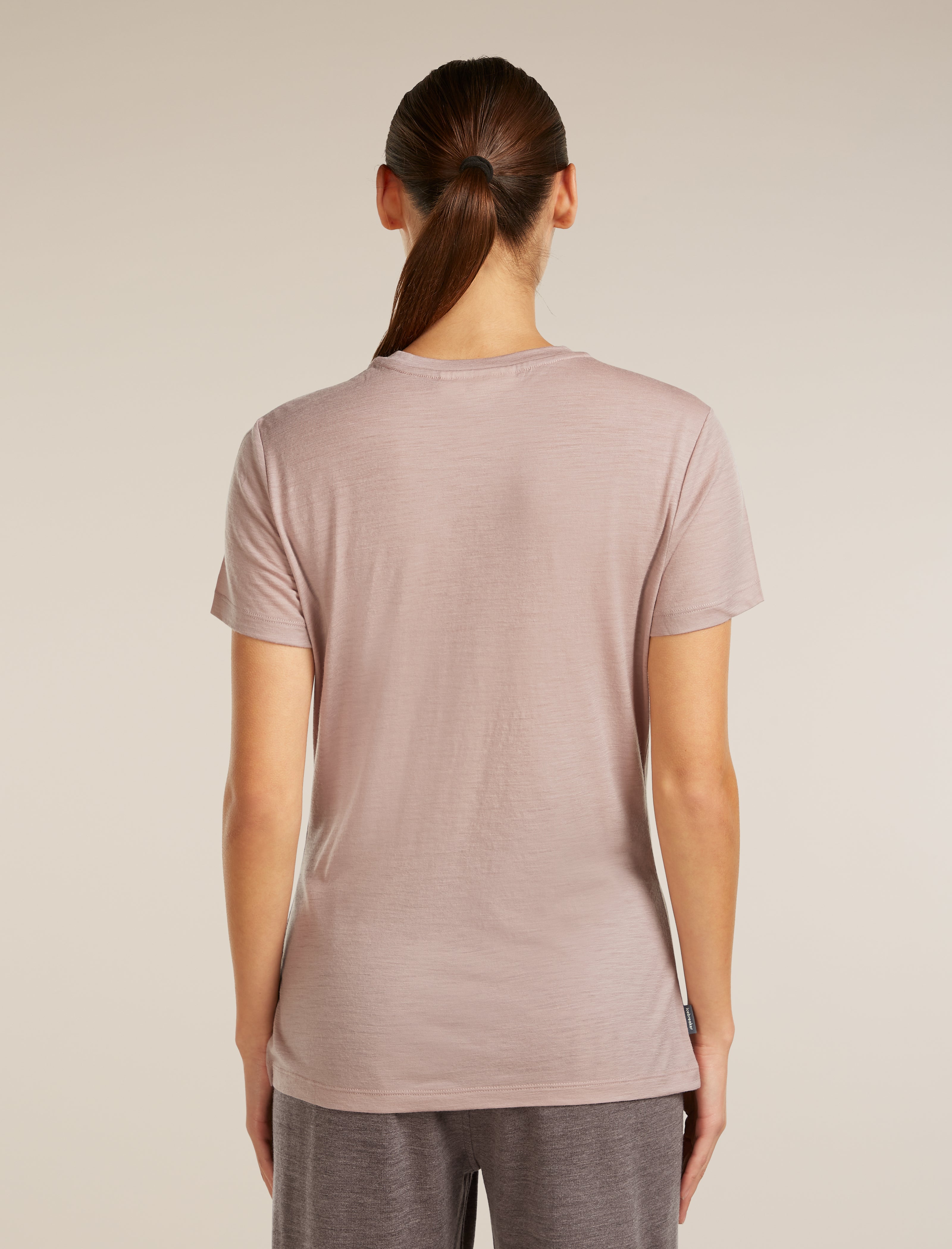 Icebreaker Womens Merino 150 Tech Lite SS Tee Sparkling Stars Large Pink Quartz