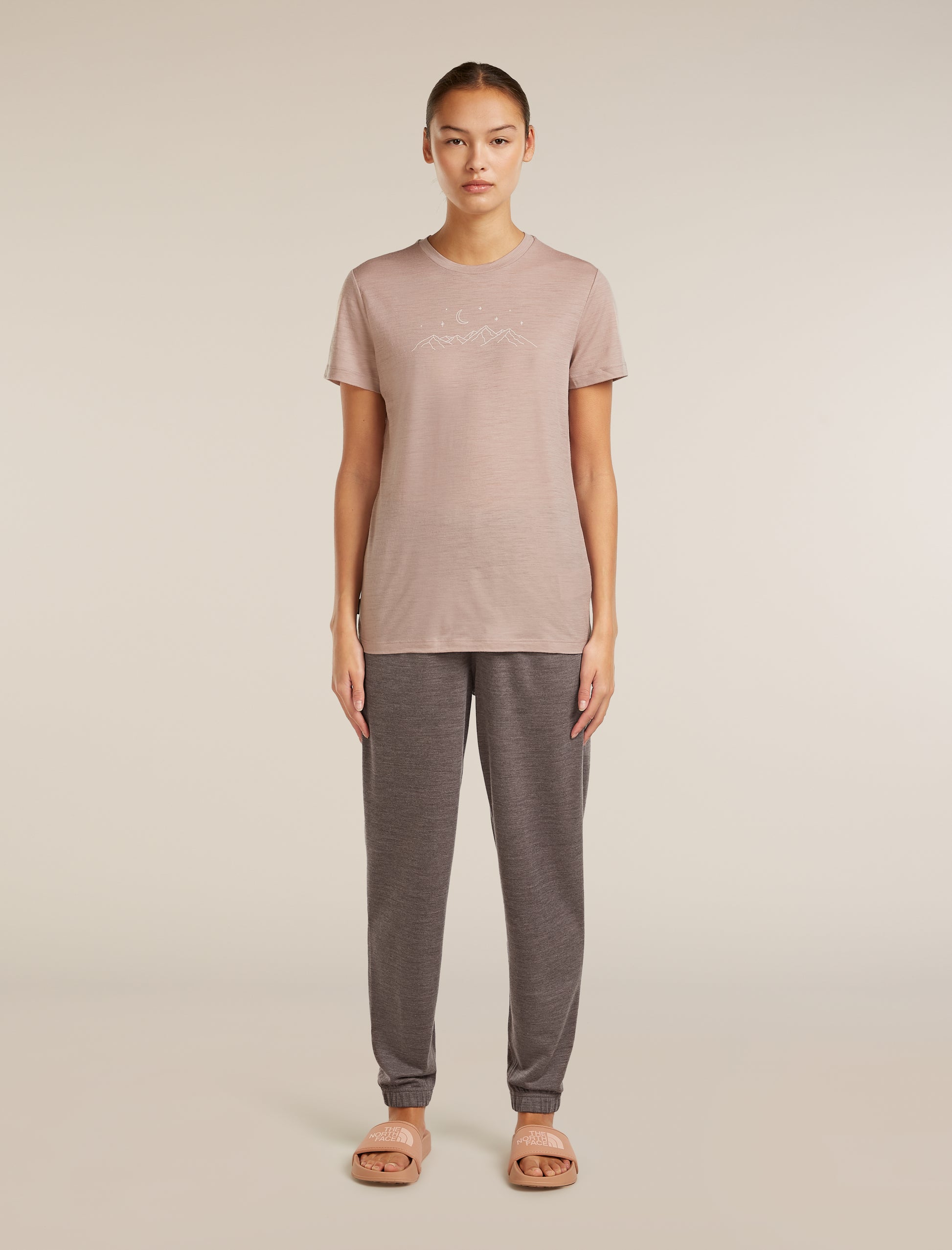 Icebreaker Womens Merino 150 Tech Lite SS Tee Sparkling Stars Large LICHEN