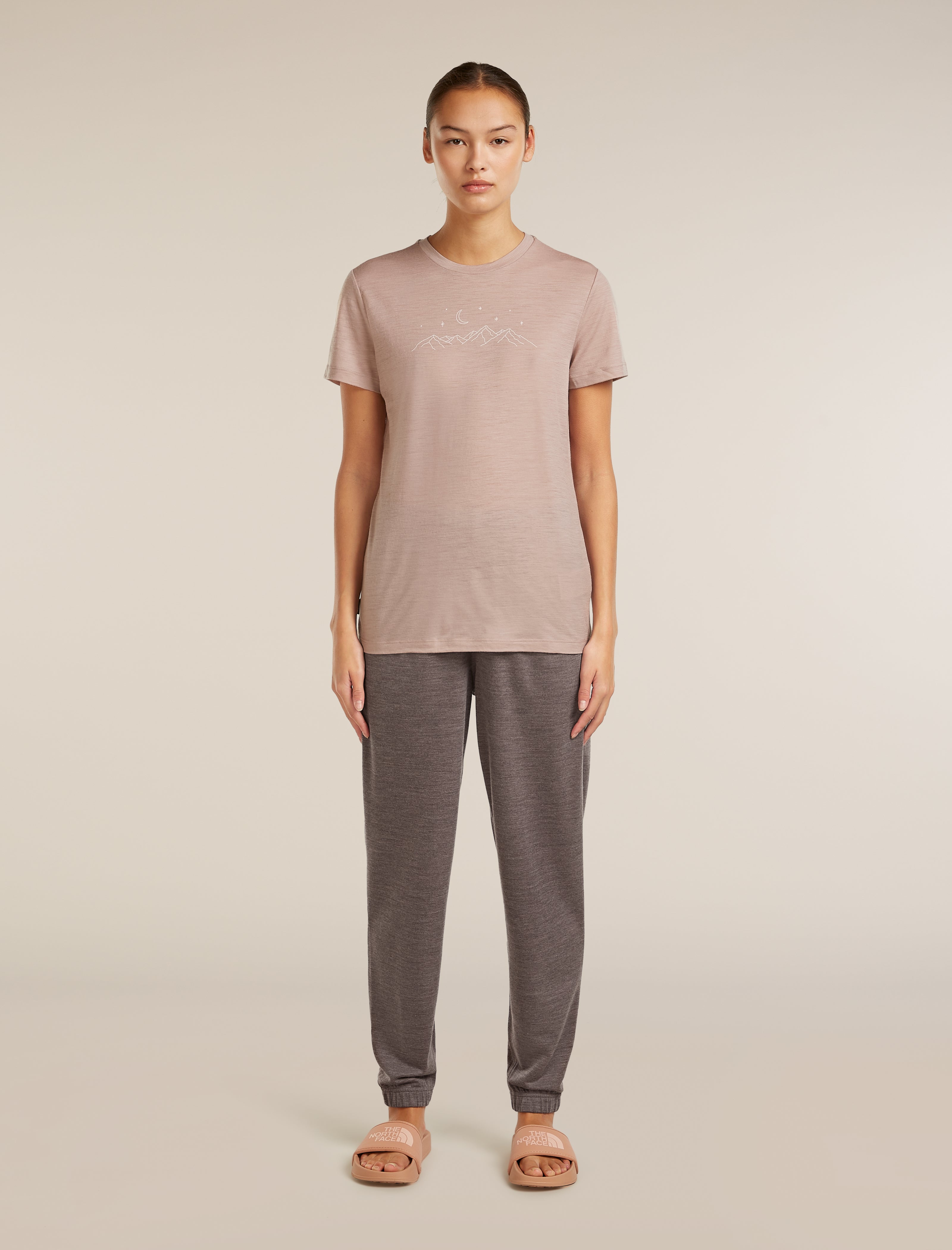 Icebreaker Womens Merino 150 Tech Lite SS Tee Sparkling Stars Large LICHEN