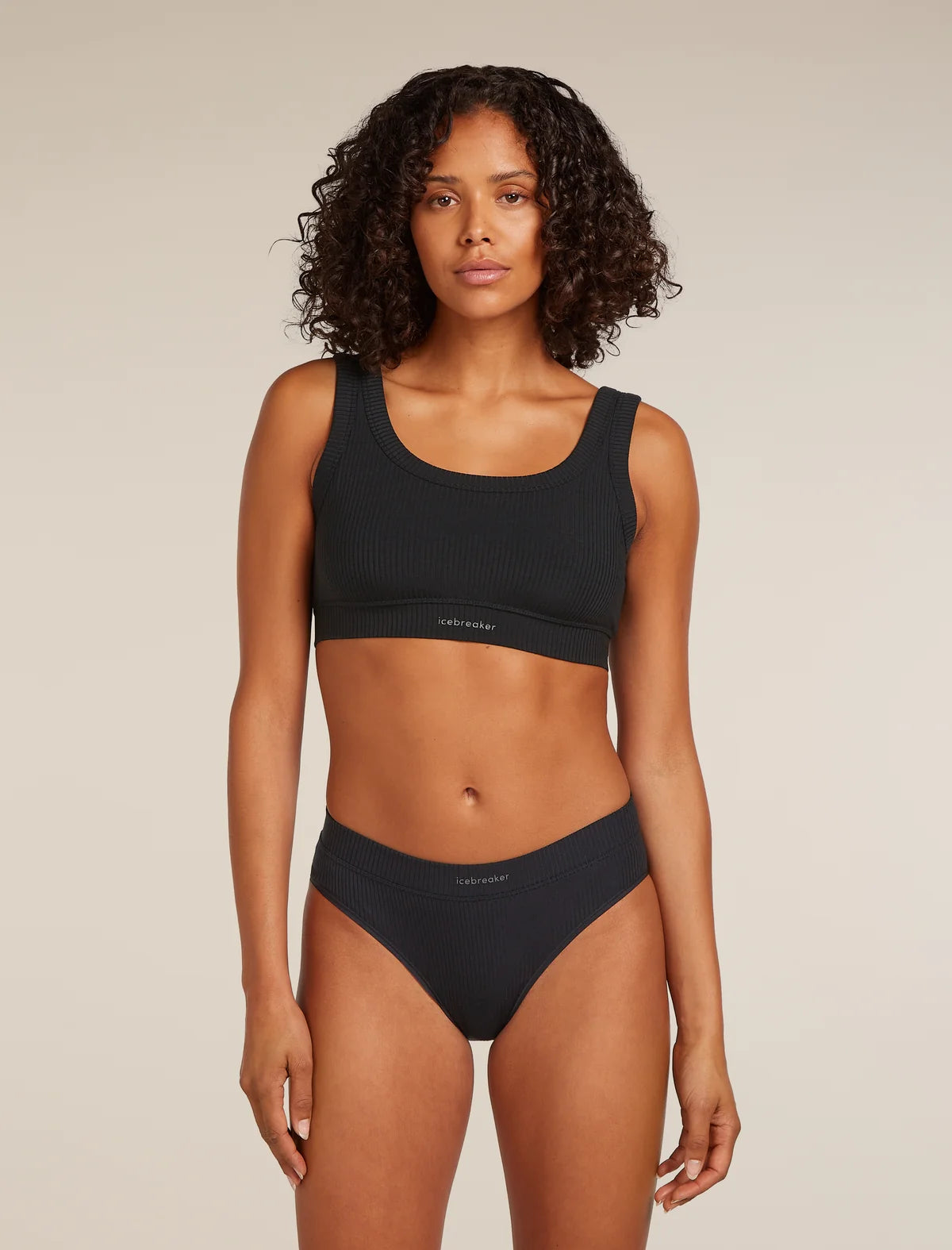 Icebreaker Womens Merino Blend Rib Lotus Bra