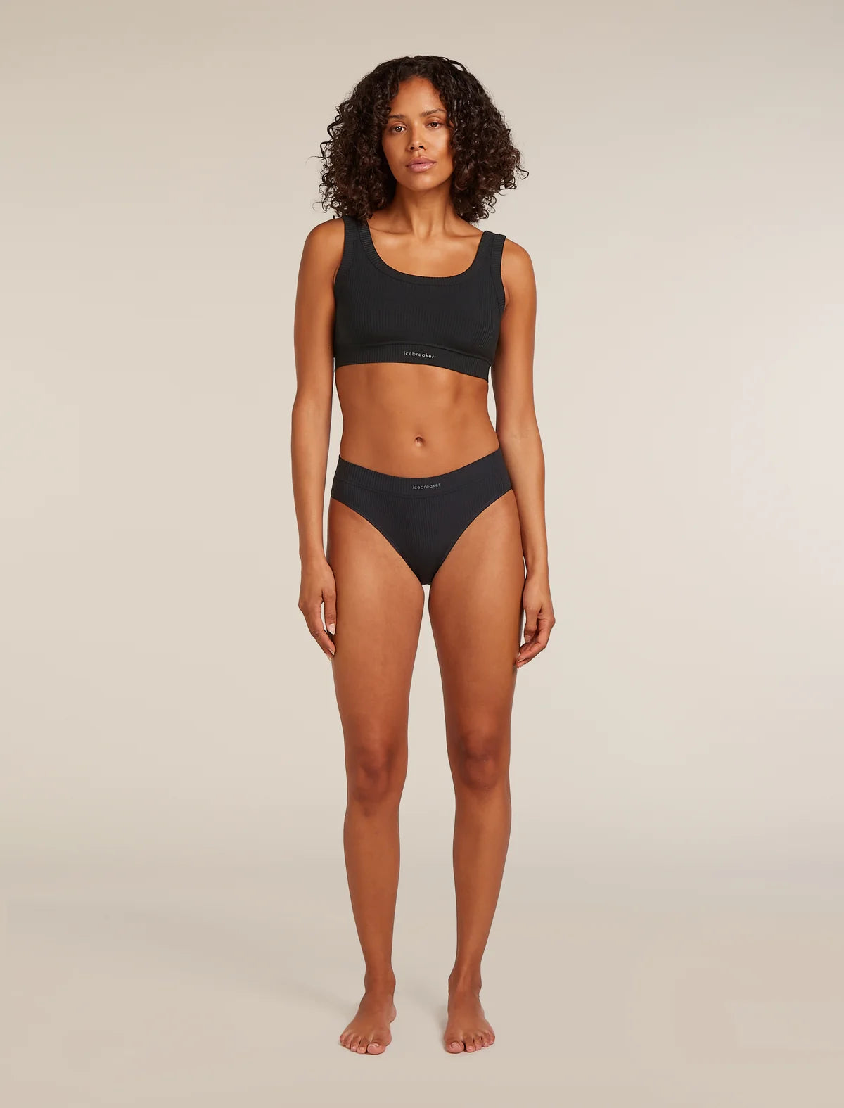 Icebreaker Womens Merino Blend Rib Lotus Bra