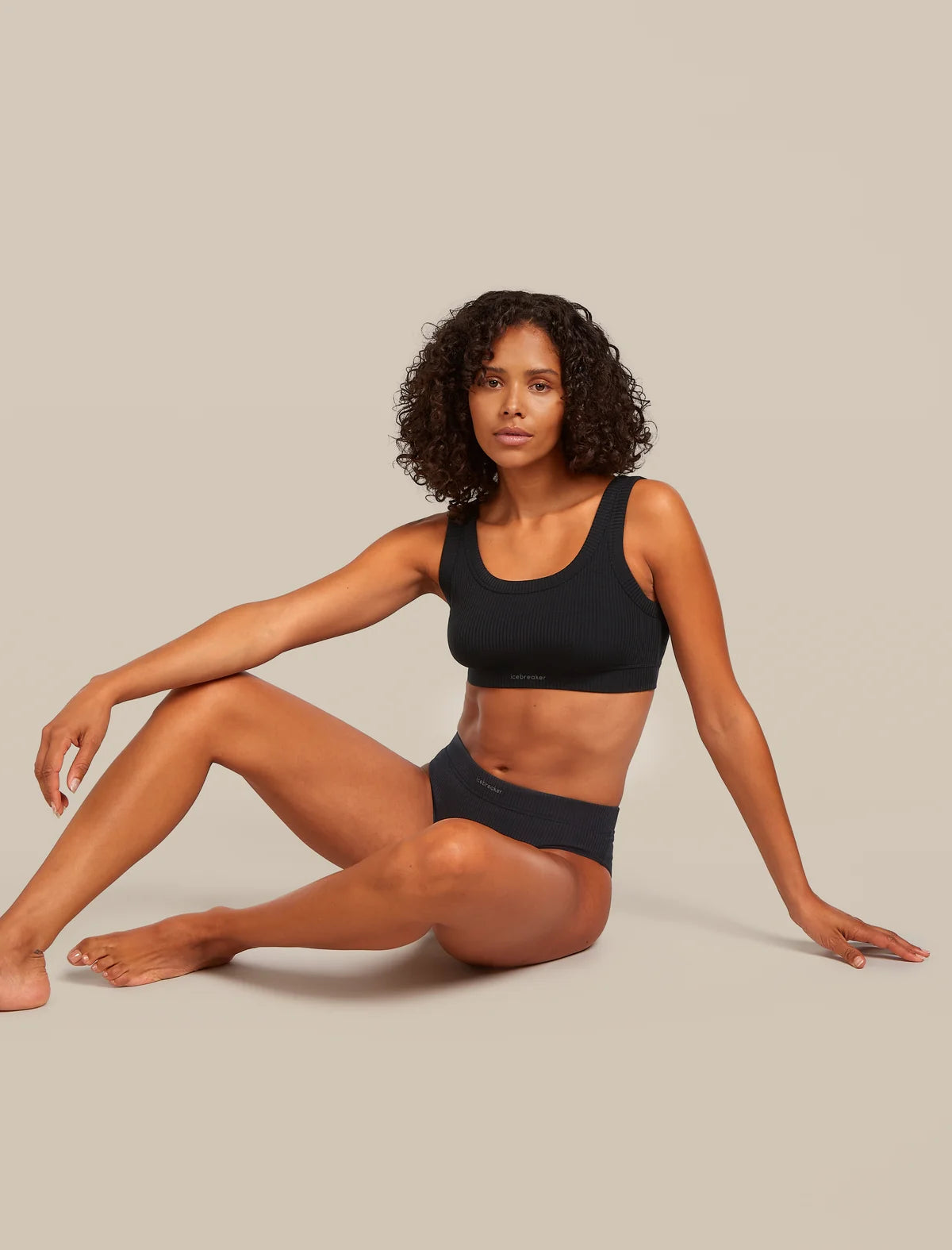 Icebreaker Womens Merino Blend Rib Lotus Bra
