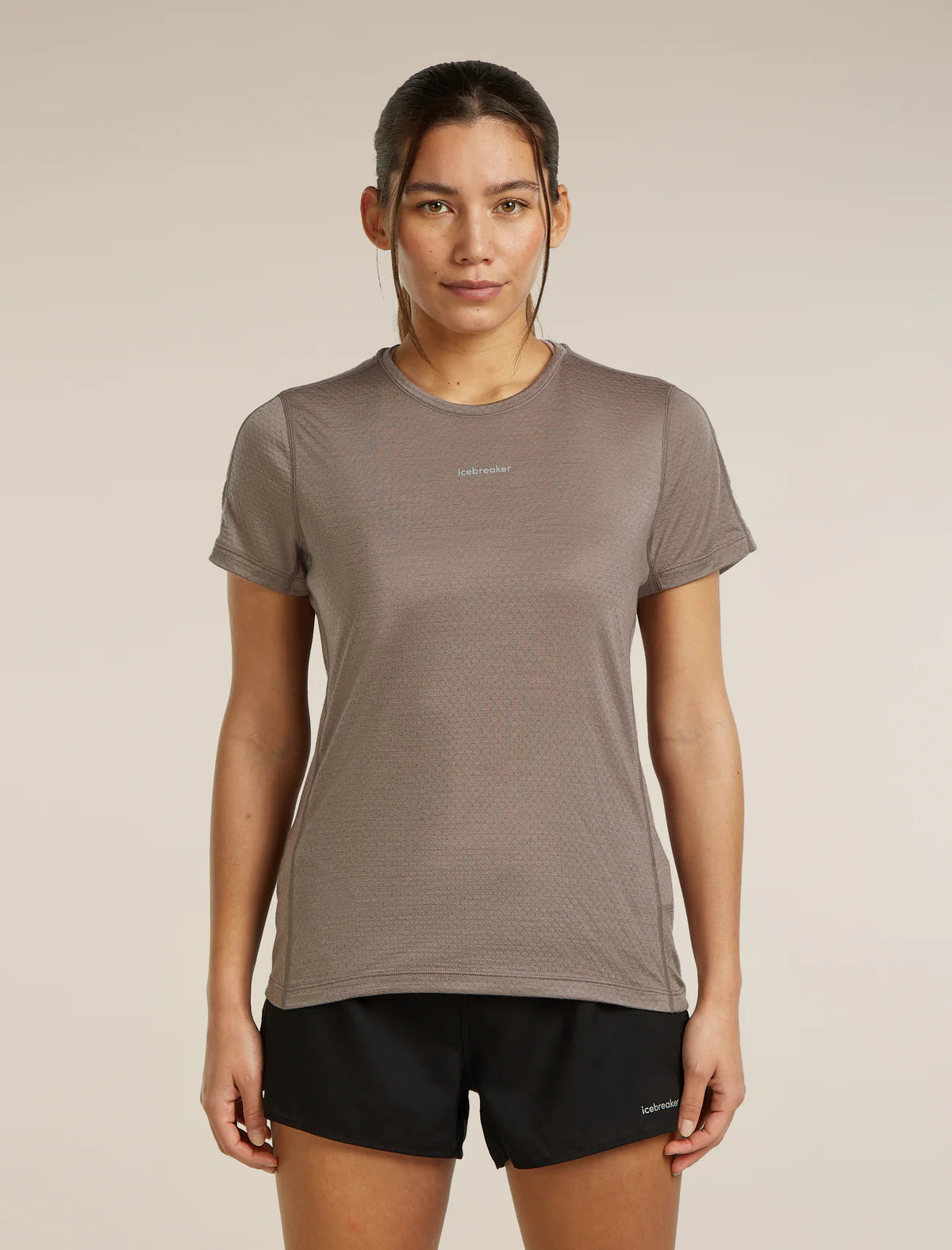 Icebreaker Womens Merino Blend 125 Cool-Lite Speed SS Tee Porcini