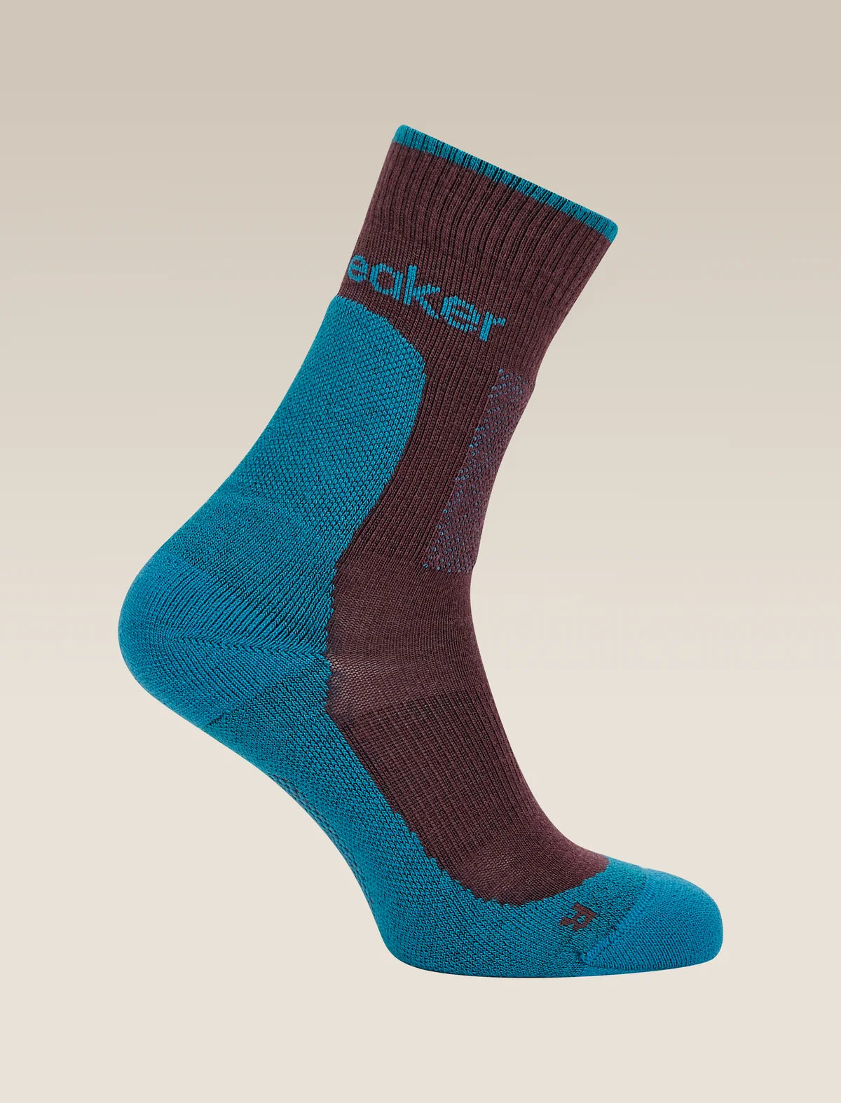 Icebreaker Womens Merino Hike+ Medium Crew Java Tidal Teal